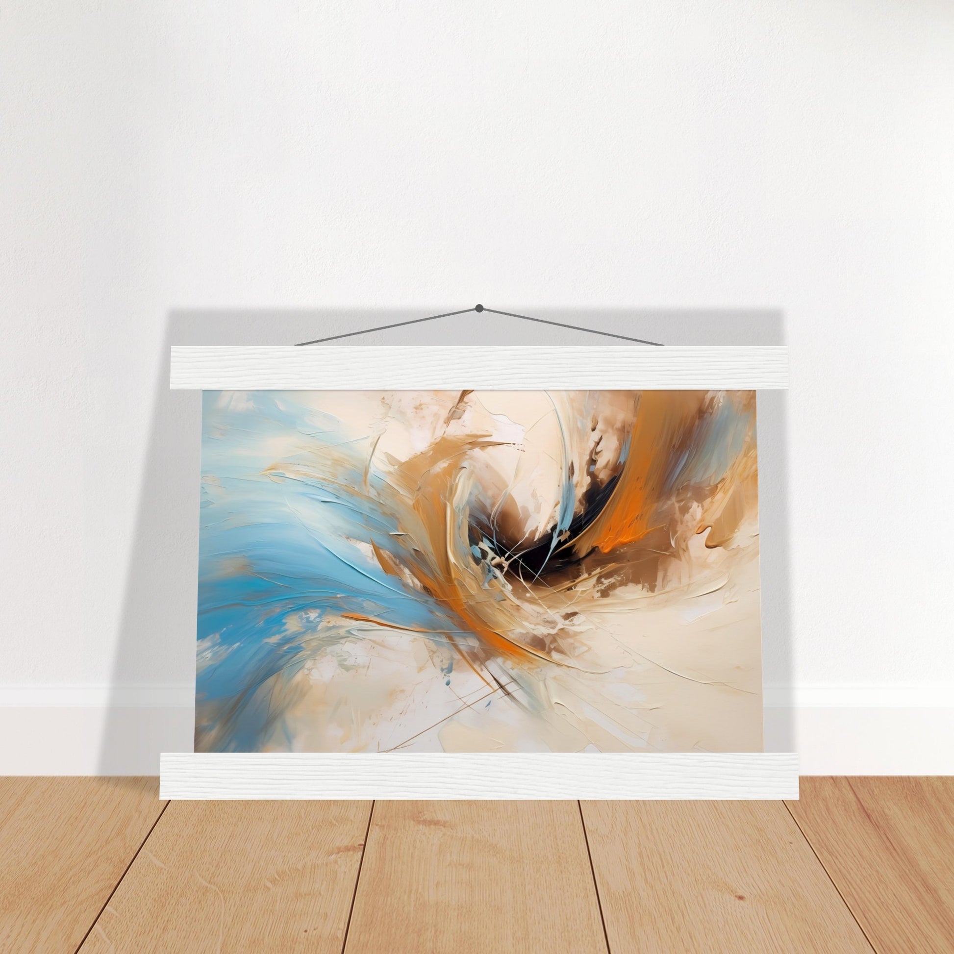 Whirlpool of Life - Poster mit Leisten - Abstract Art - Poster Set mit Holzleisten