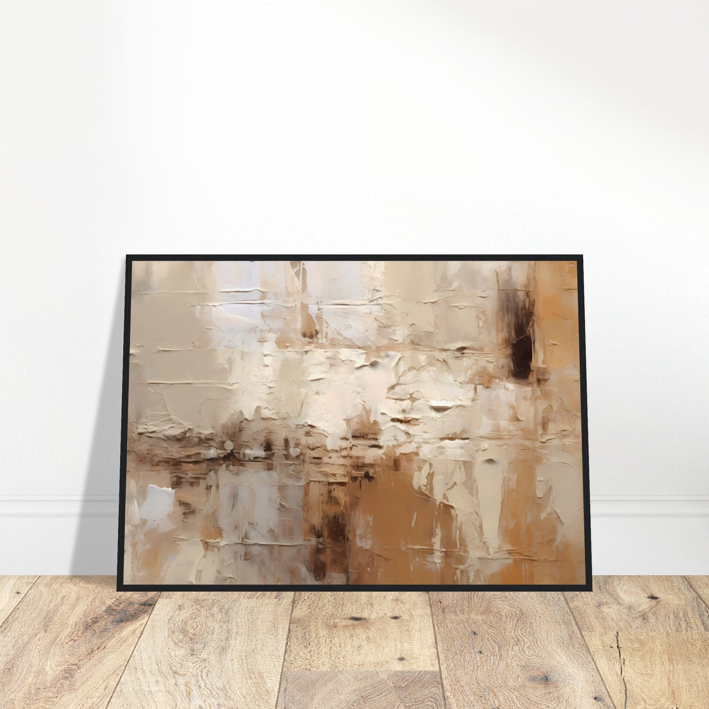 Symphony of Contrasts - Poster mit Rahmen - Abstract Art - Poster Holz Set mit Rahmen