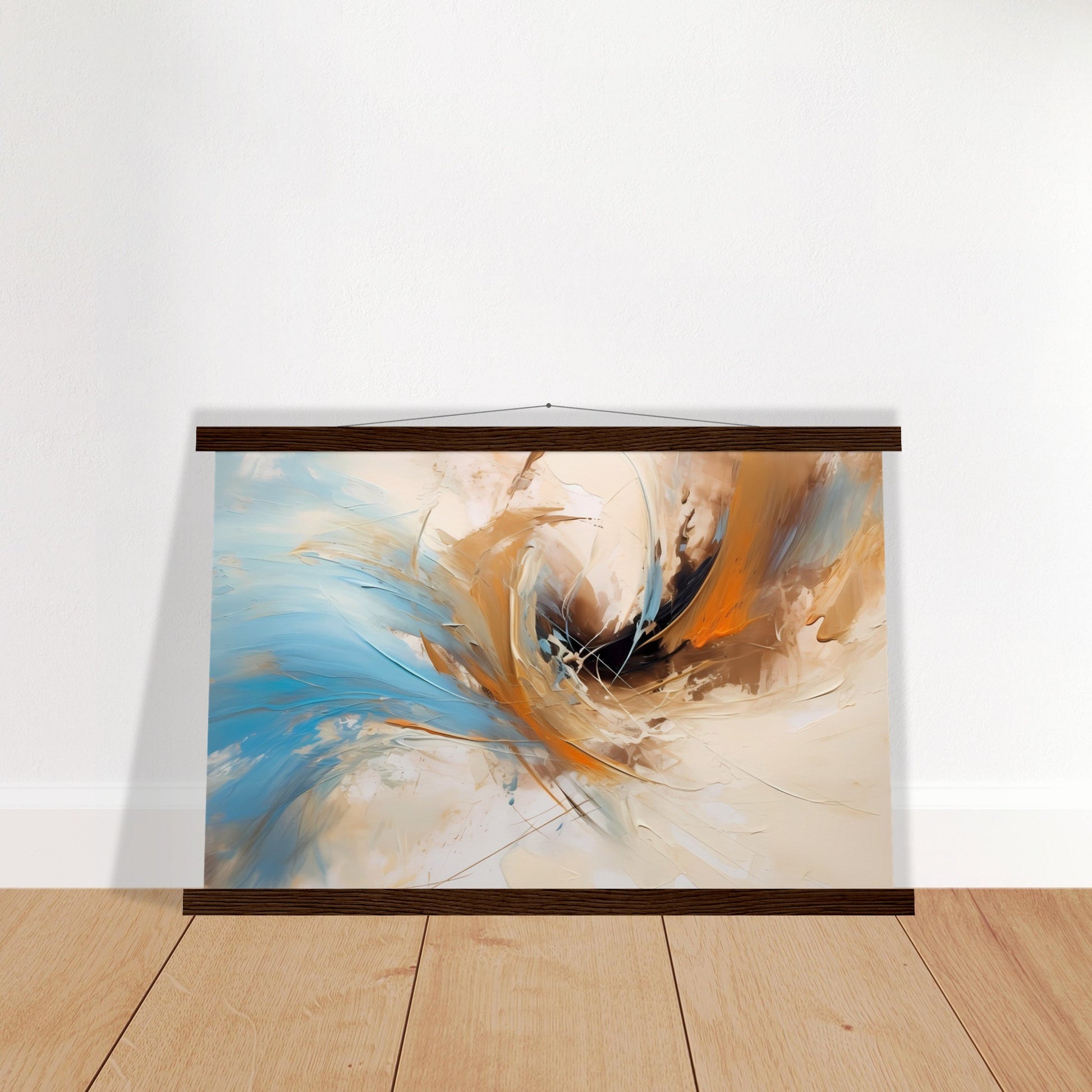 Whirlpool of Life - Poster mit Leisten - Abstract Art - Poster Set mit Holzleisten