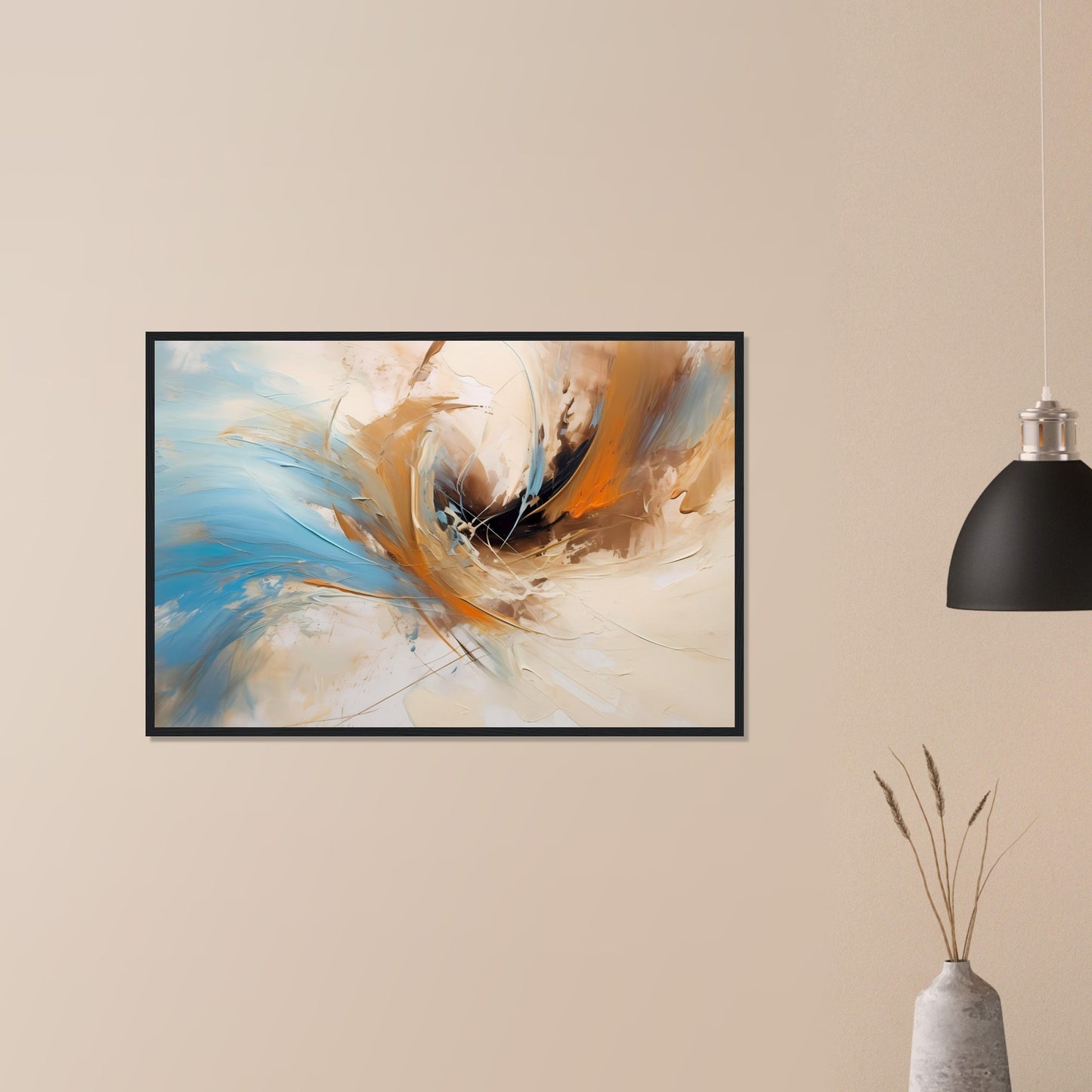 Whirlpool of Life - Poster mit Rahmen - Abstract Art - Poster Set mit Rahmen