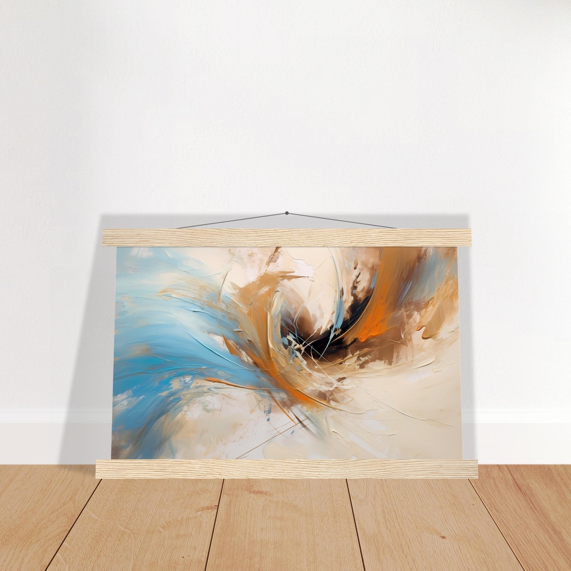 Whirlpool of Life - Poster mit Leisten - Abstract Art - Poster Set mit Holzleisten