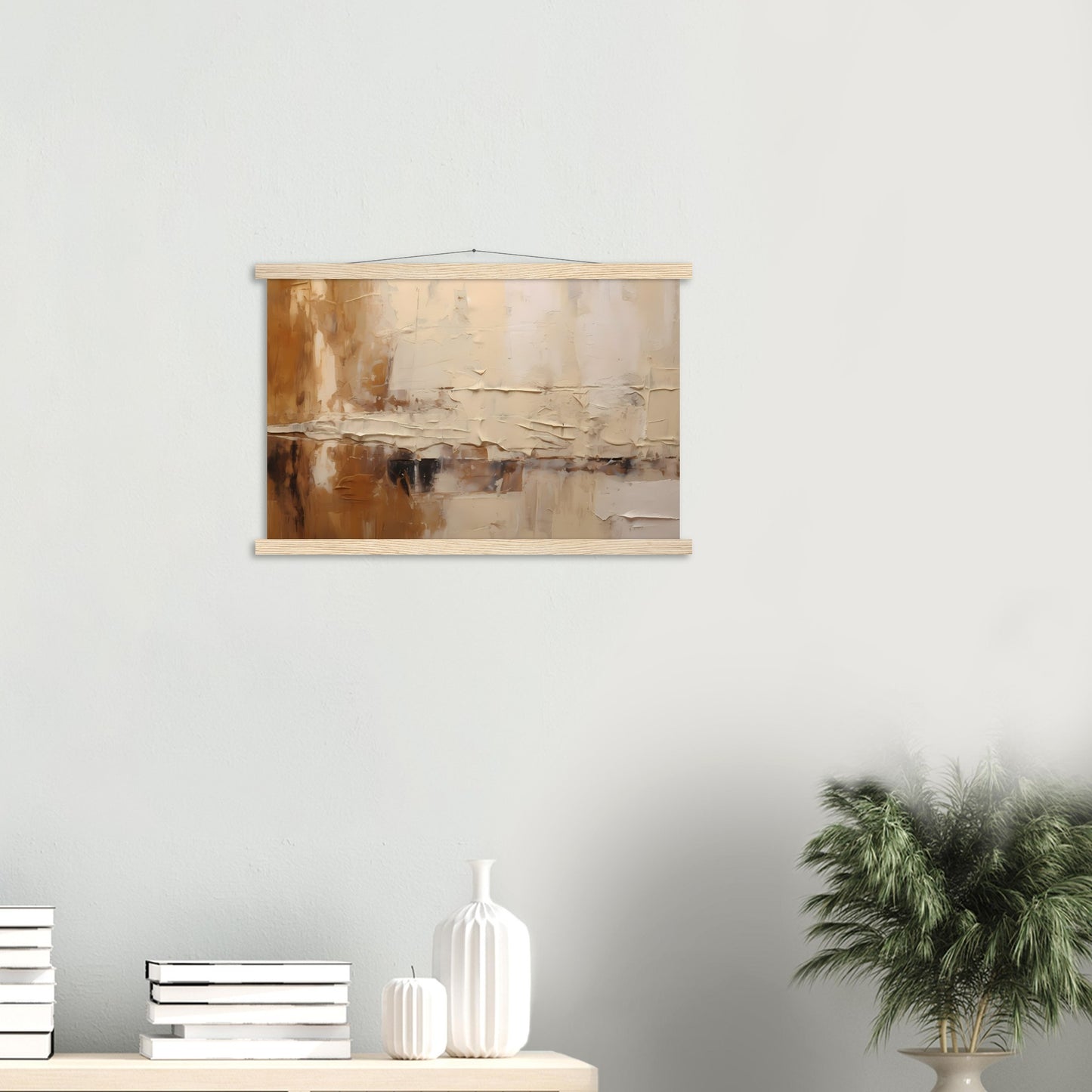 Wandbild Luminous Harmonies - Poster mit Bilderleisten aus Holz - Moderne abstrakte Kunst - Fineart - Abstrakte Kunstdrucke