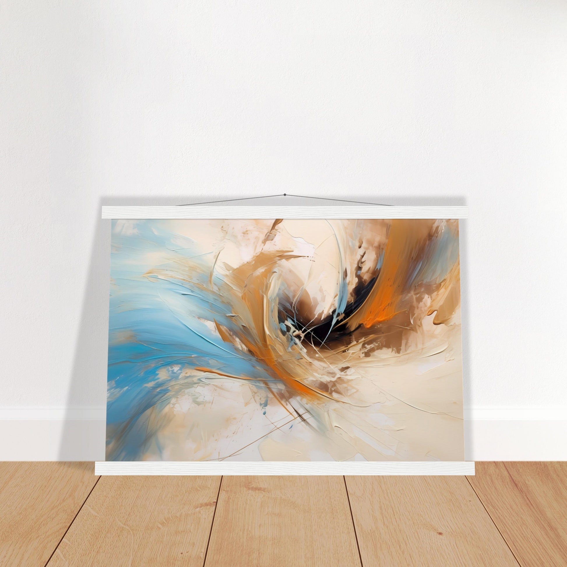 Whirlpool of Life - Poster mit Leisten - Abstract Art - Poster Set mit Holzleisten