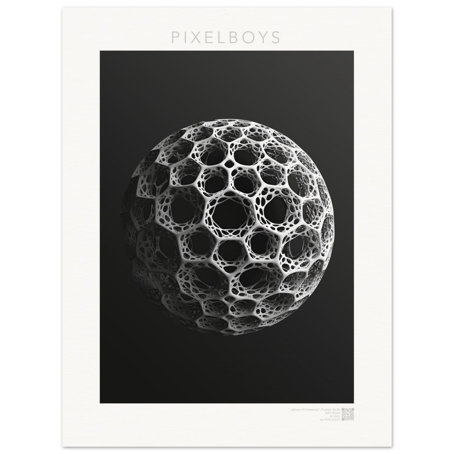 Poster mit Fraktalen - The Sphere of Complexity - John Grayst