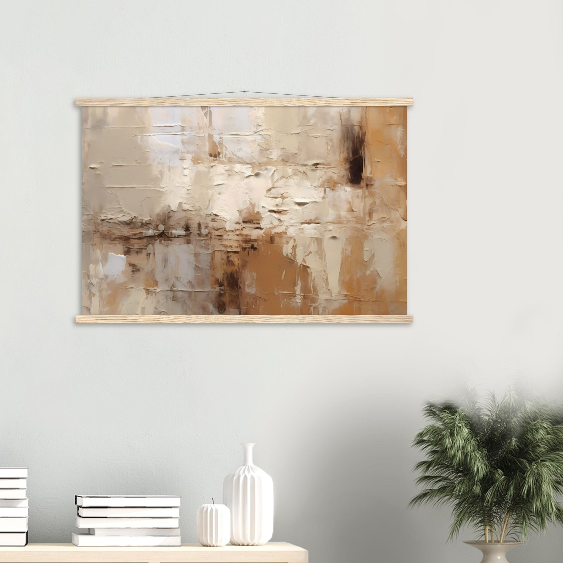 Symphony of Contrasts - Poster mit Leisten aus Holz - Abstract Art - Fine Art