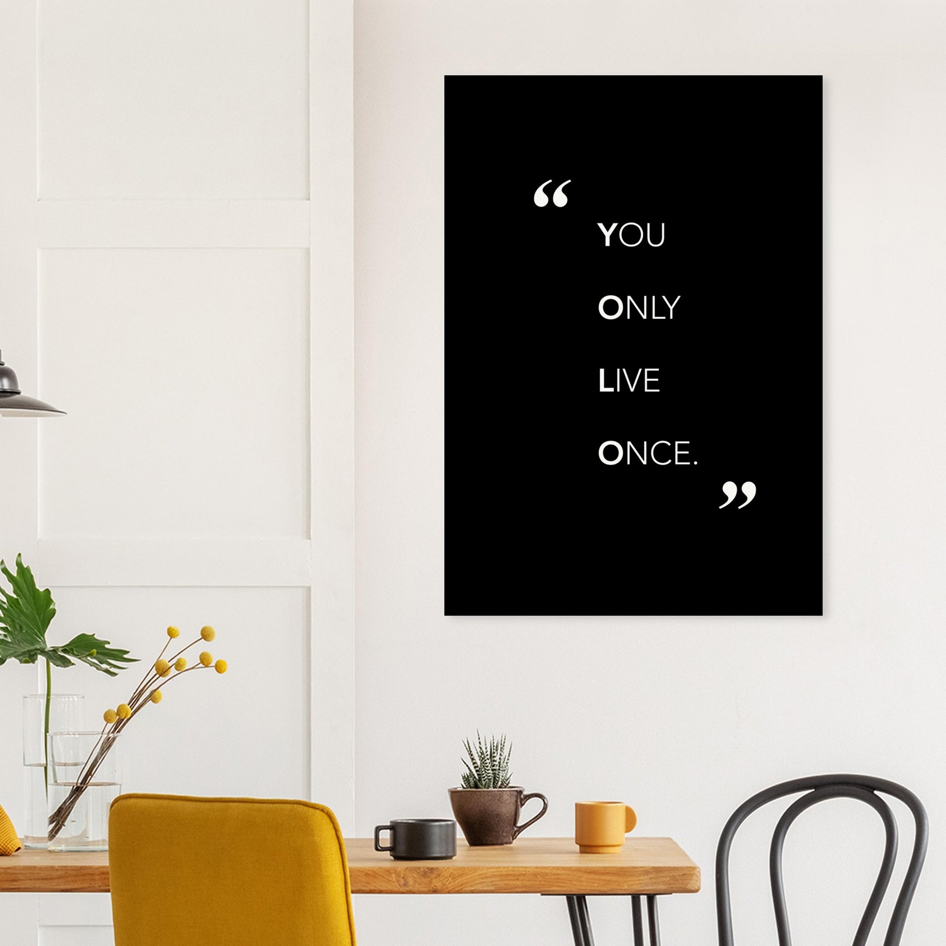 You only live once - Poster - black