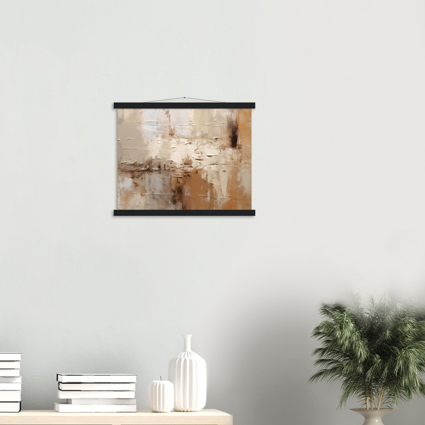 Symphony of Contrasts - Poster mit Leisten aus Holz - Abstract Art - Fine Art