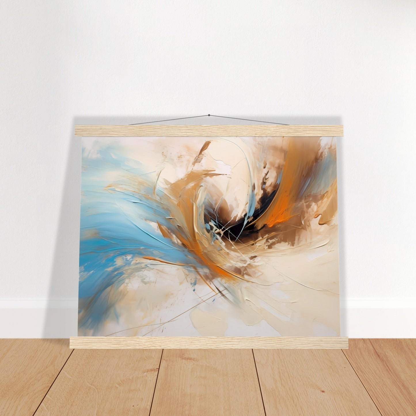 Whirlpool of Life - Poster mit Leisten - Abstract Art - Poster Set mit Holzleisten