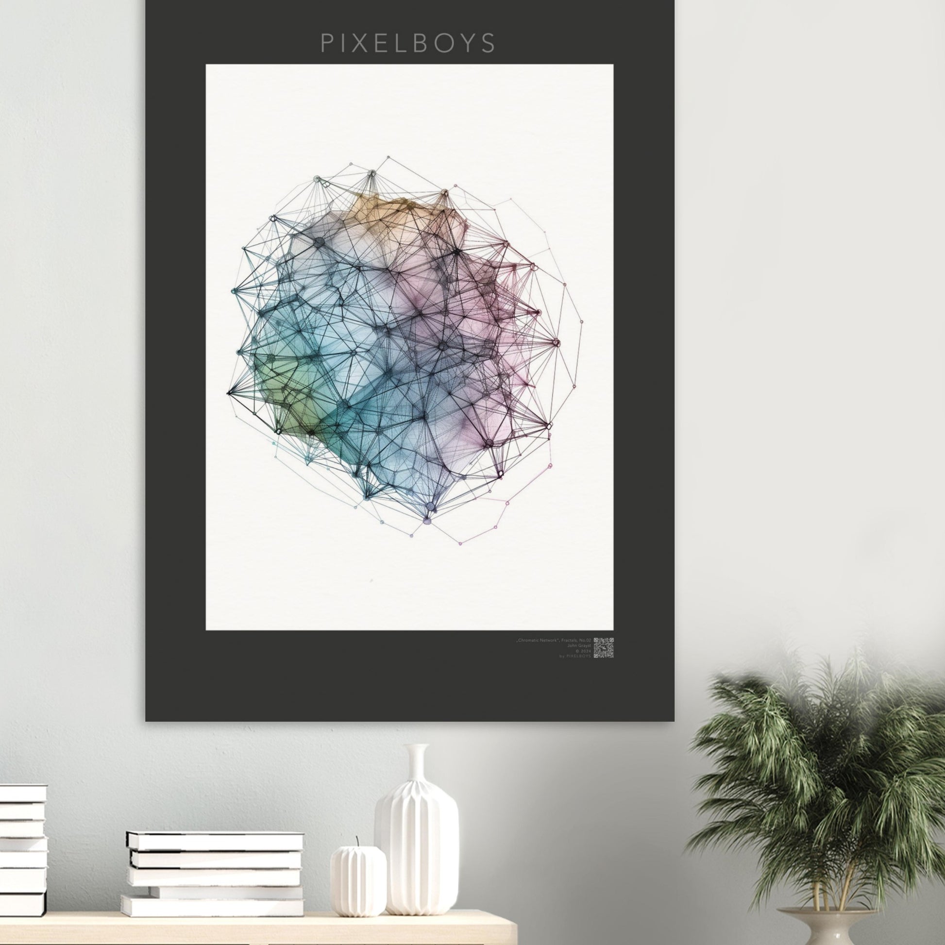 Fraktale Poster - Chromatic Network - John Grayst - Pixelboys