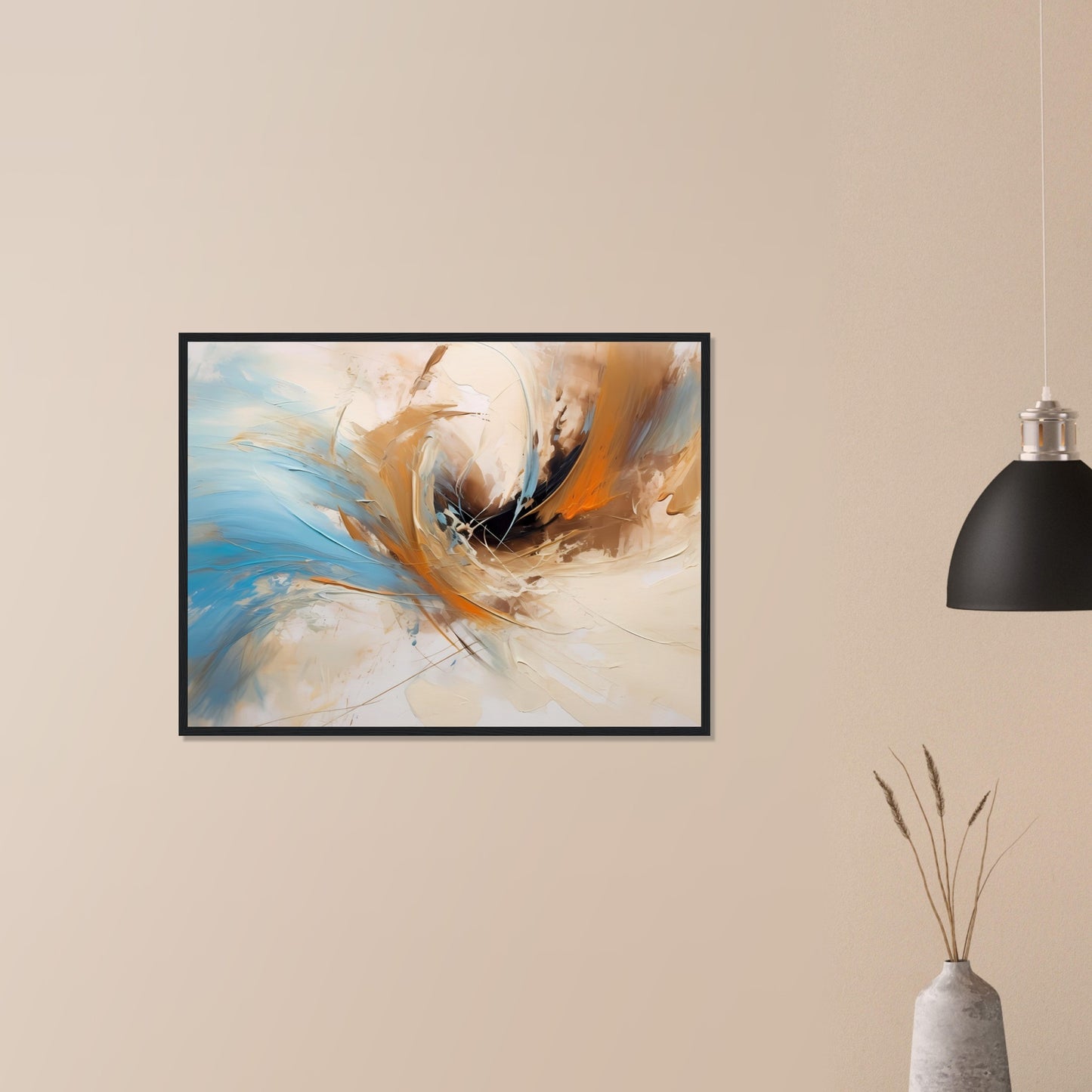 Whirlpool of Life - Poster mit Rahmen - Abstract Art - Poster Set mit Rahmen