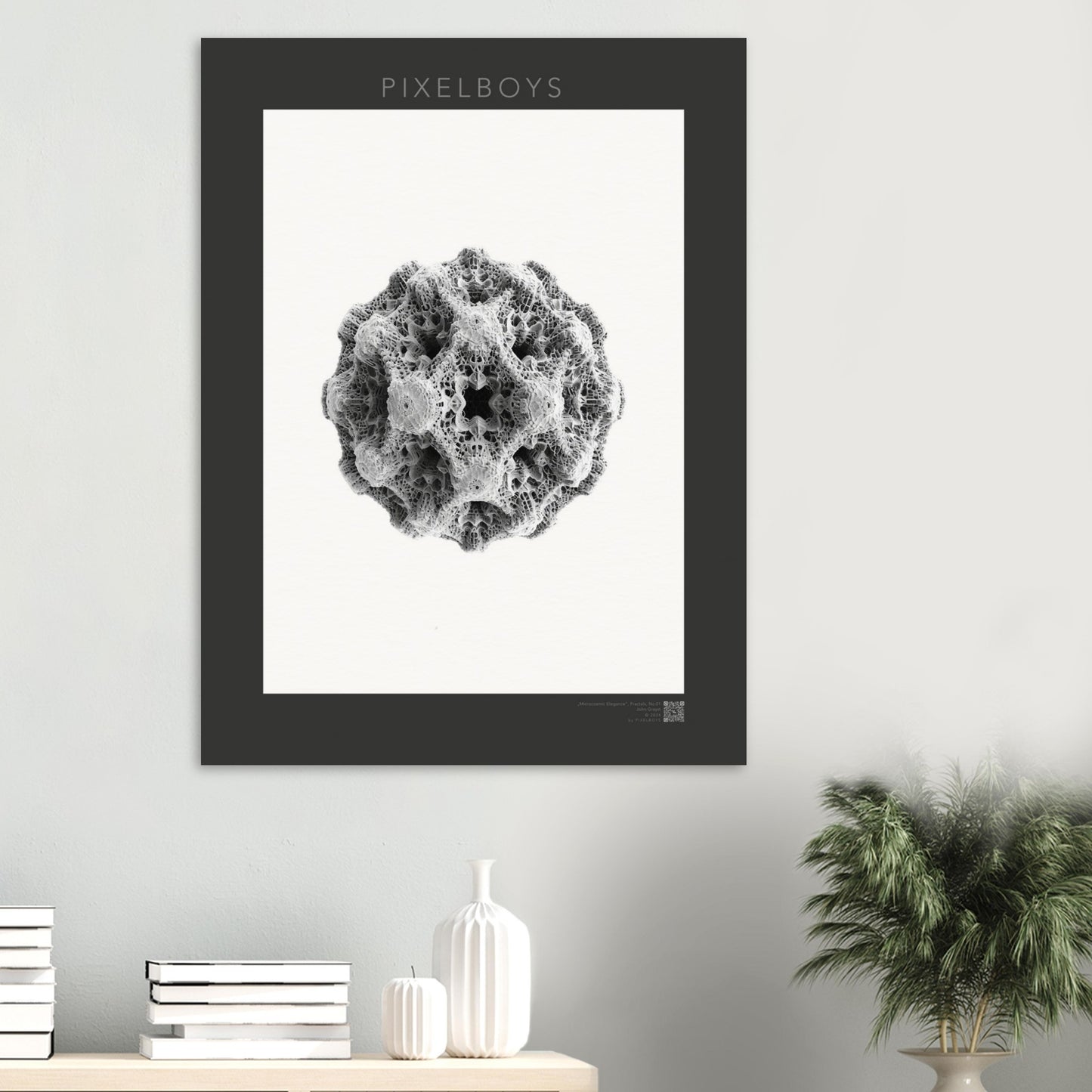 Poster mit Fraktalen - Poster - Microcosmic Elegance - John Grayst by Pixelboys