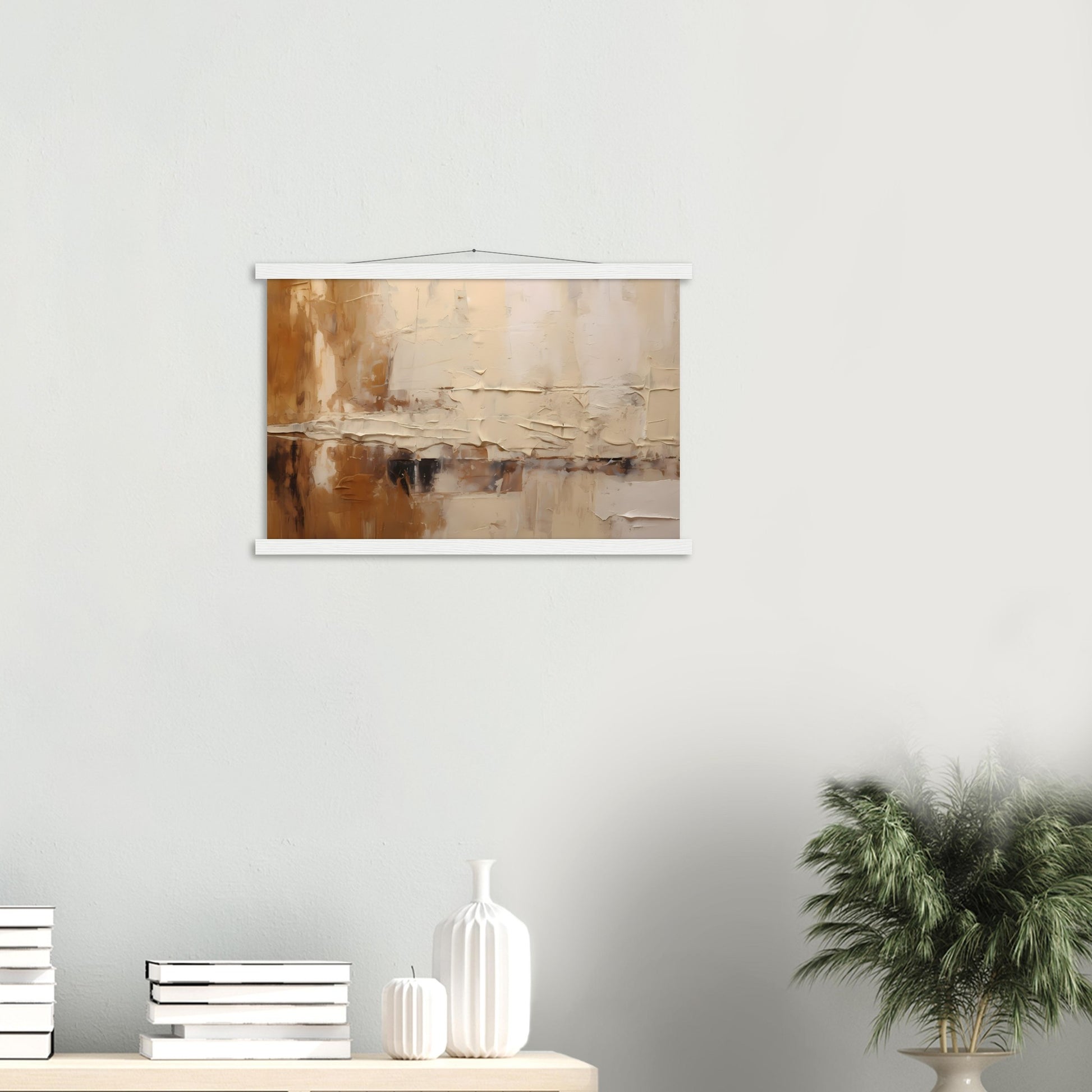 Wandbild Luminous Harmonies - Poster mit Bilderleisten aus Holz - Moderne abstrakte Kunst - Fineart - Abstrakte Kunstdrucke