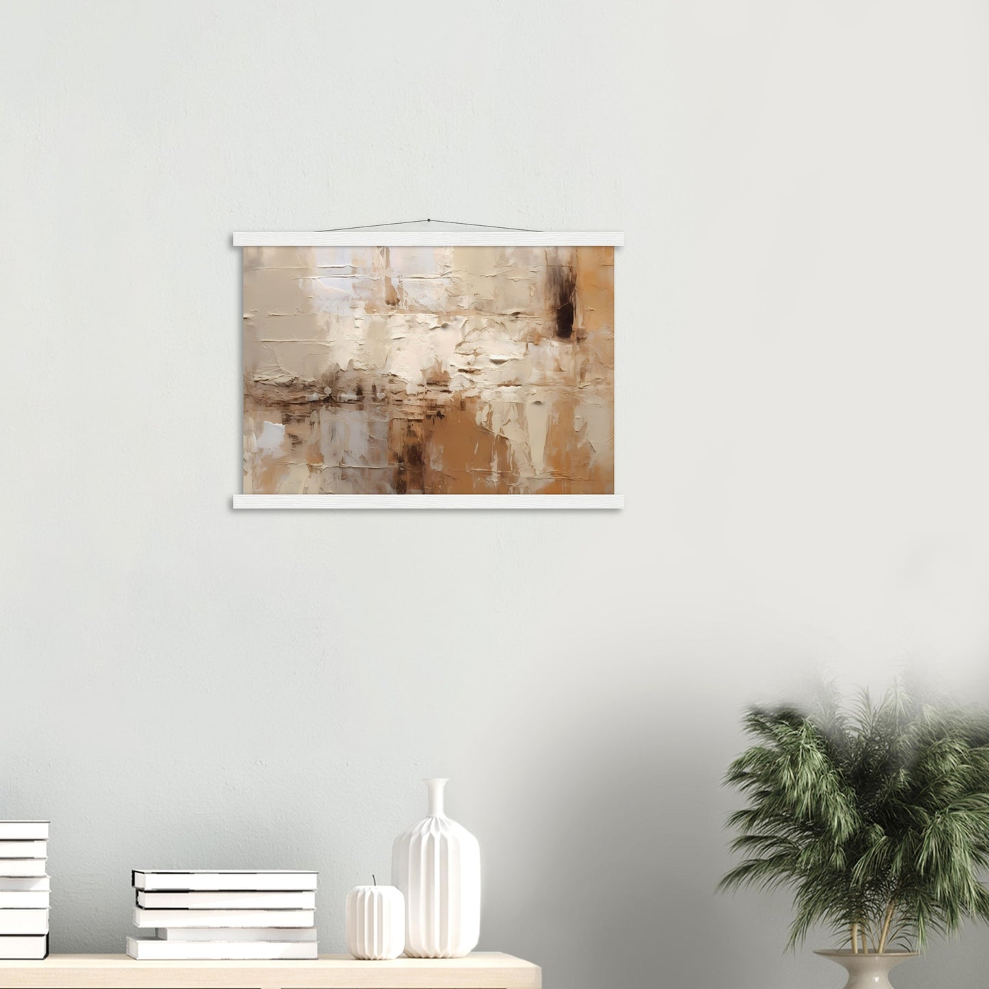 Symphony of Contrasts - Poster mit Leisten aus Holz - Abstract Art - Fine Art