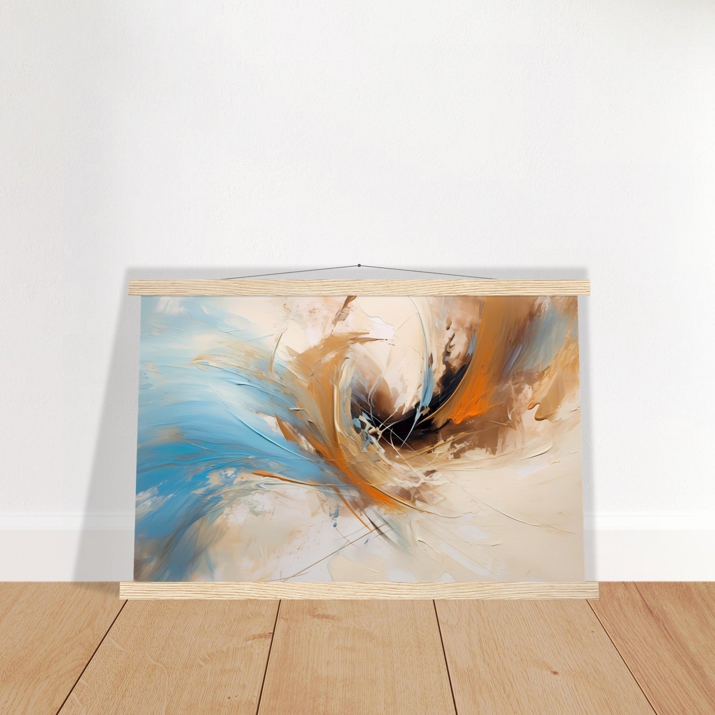 Whirlpool of Life - Poster mit Leisten - Abstract Art - Poster Set mit Holzleisten