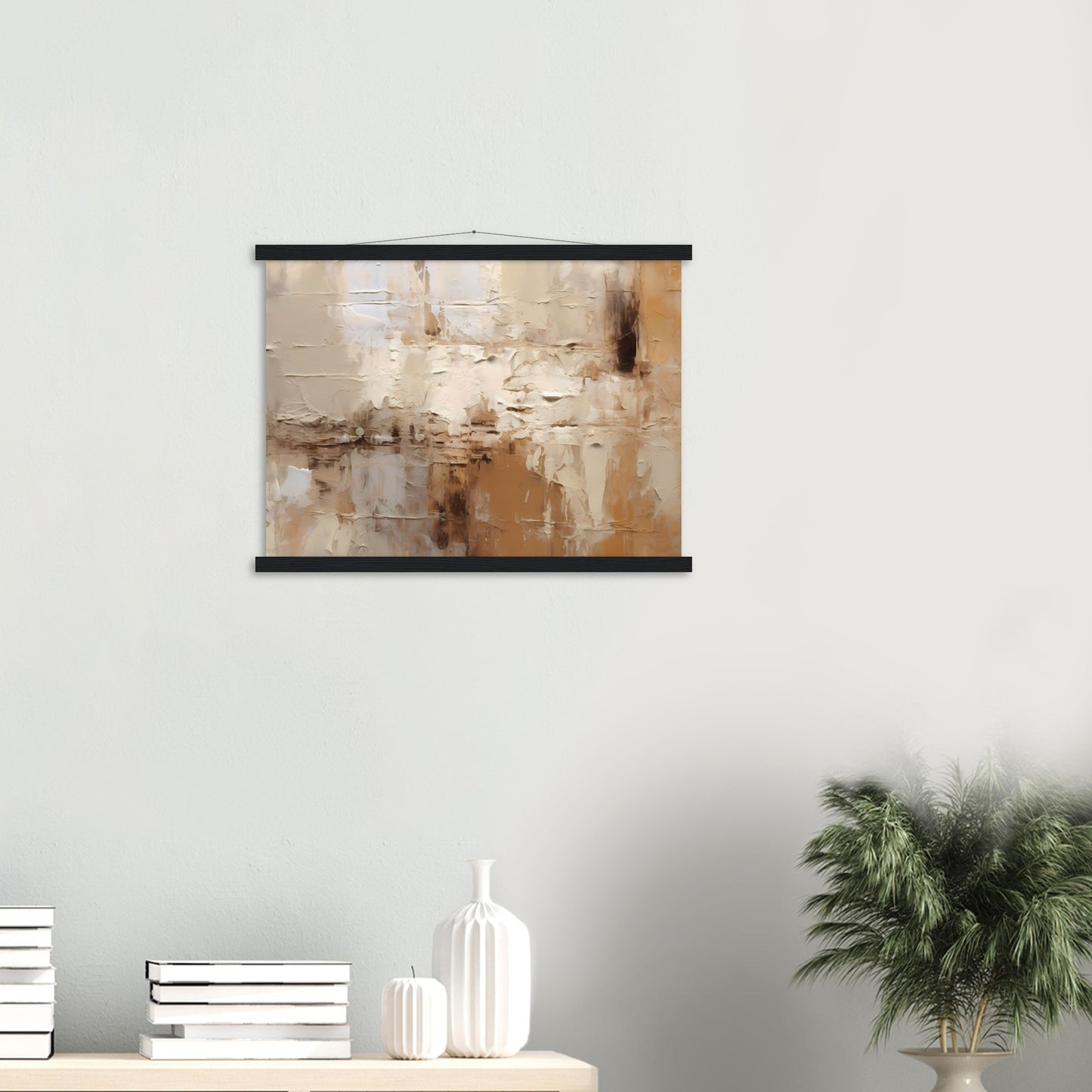 Symphony of Contrasts - Poster mit Leisten aus Holz - Abstract Art - Fine Art