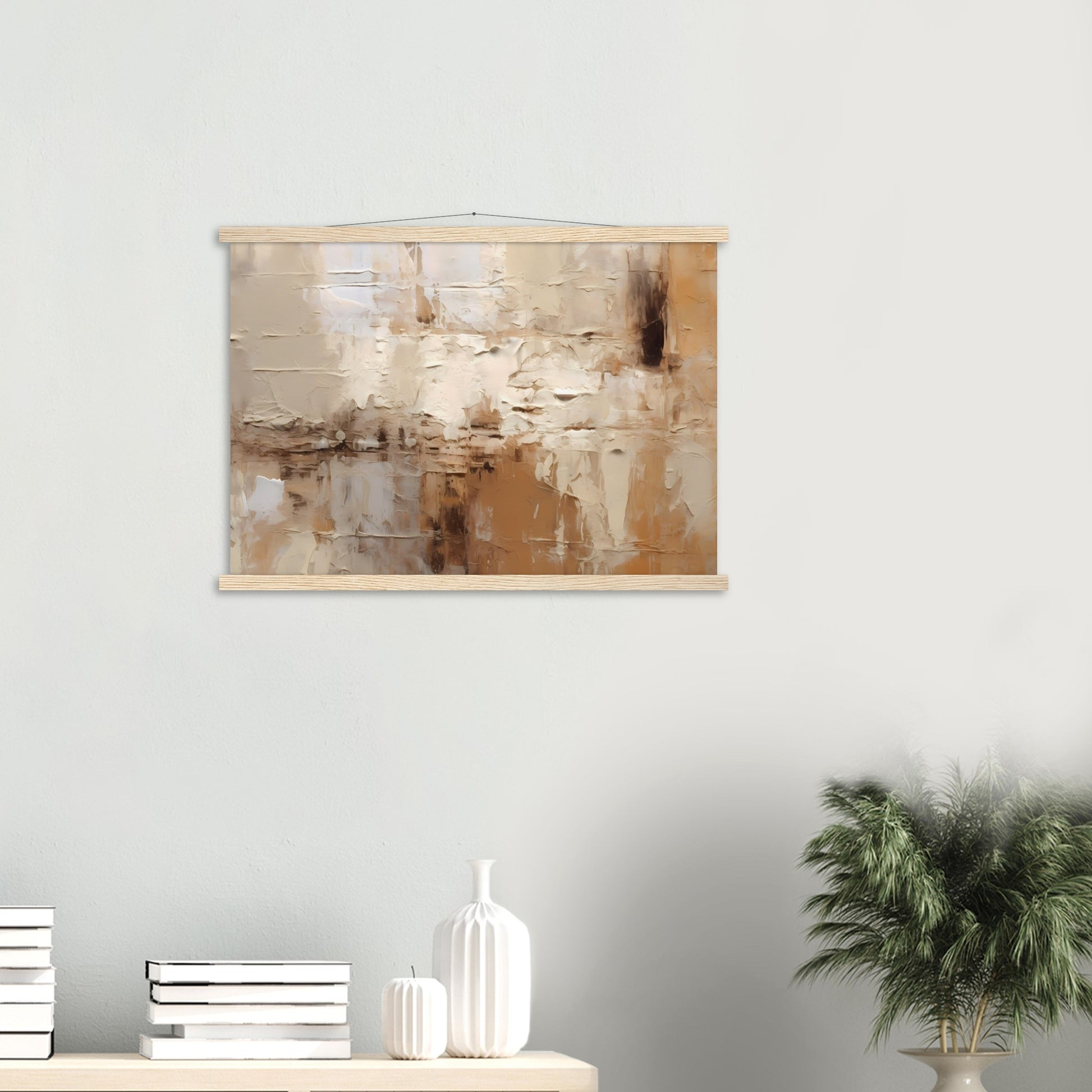 Symphony of Contrasts - Poster mit Leisten aus Holz - Abstract Art - Fine Art