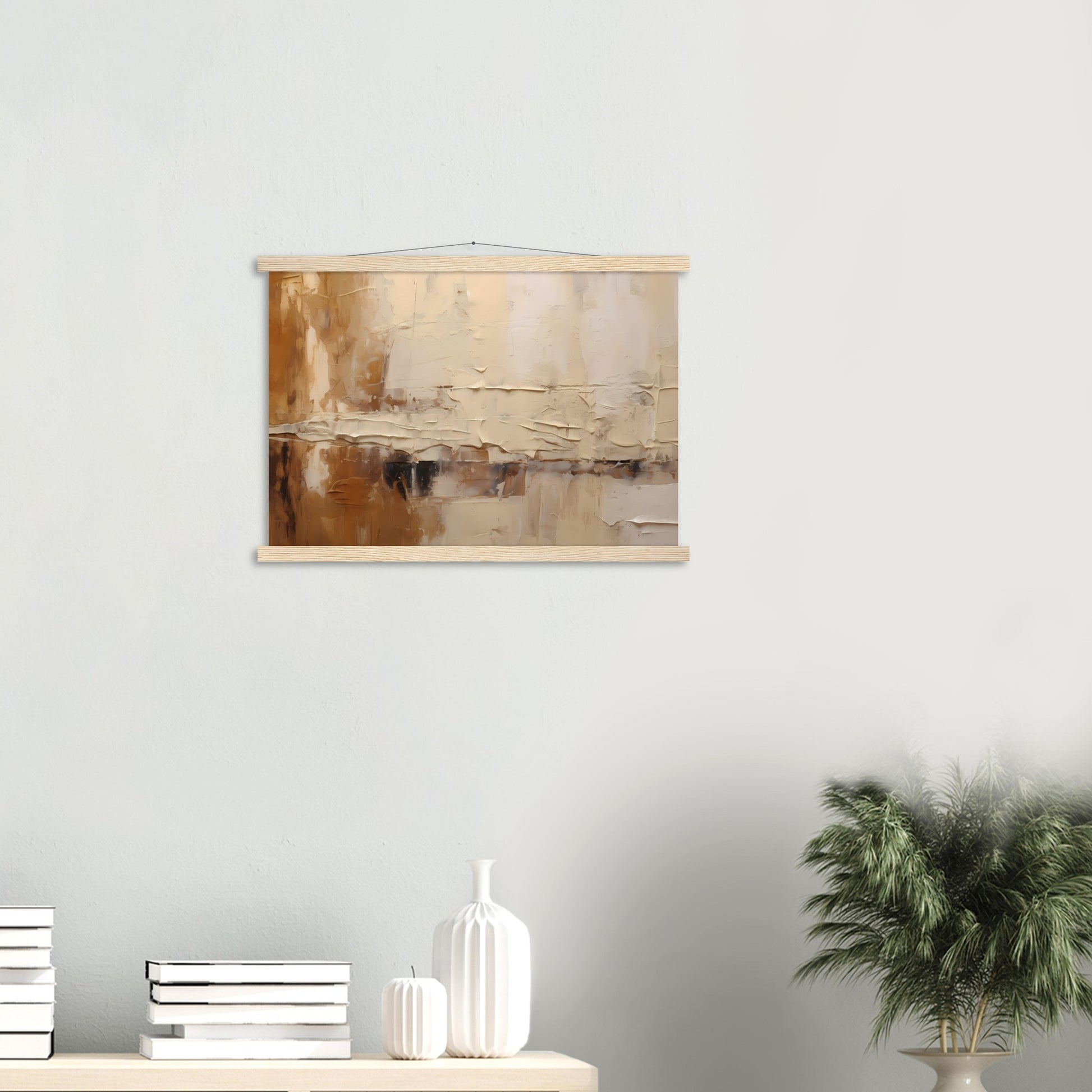 Wandbild Luminous Harmonies - Poster mit Bilderleisten aus Holz - Moderne abstrakte Kunst - Fineart - Abstrakte Kunstdrucke