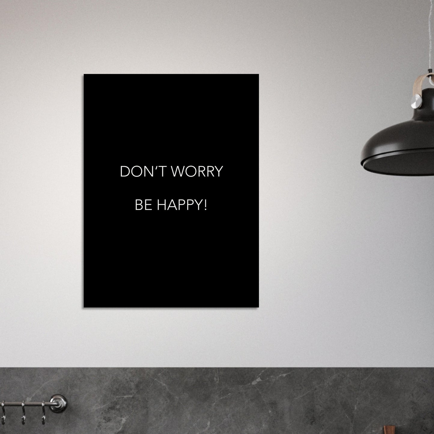 Poster -  Don´t worry be happy! (black)