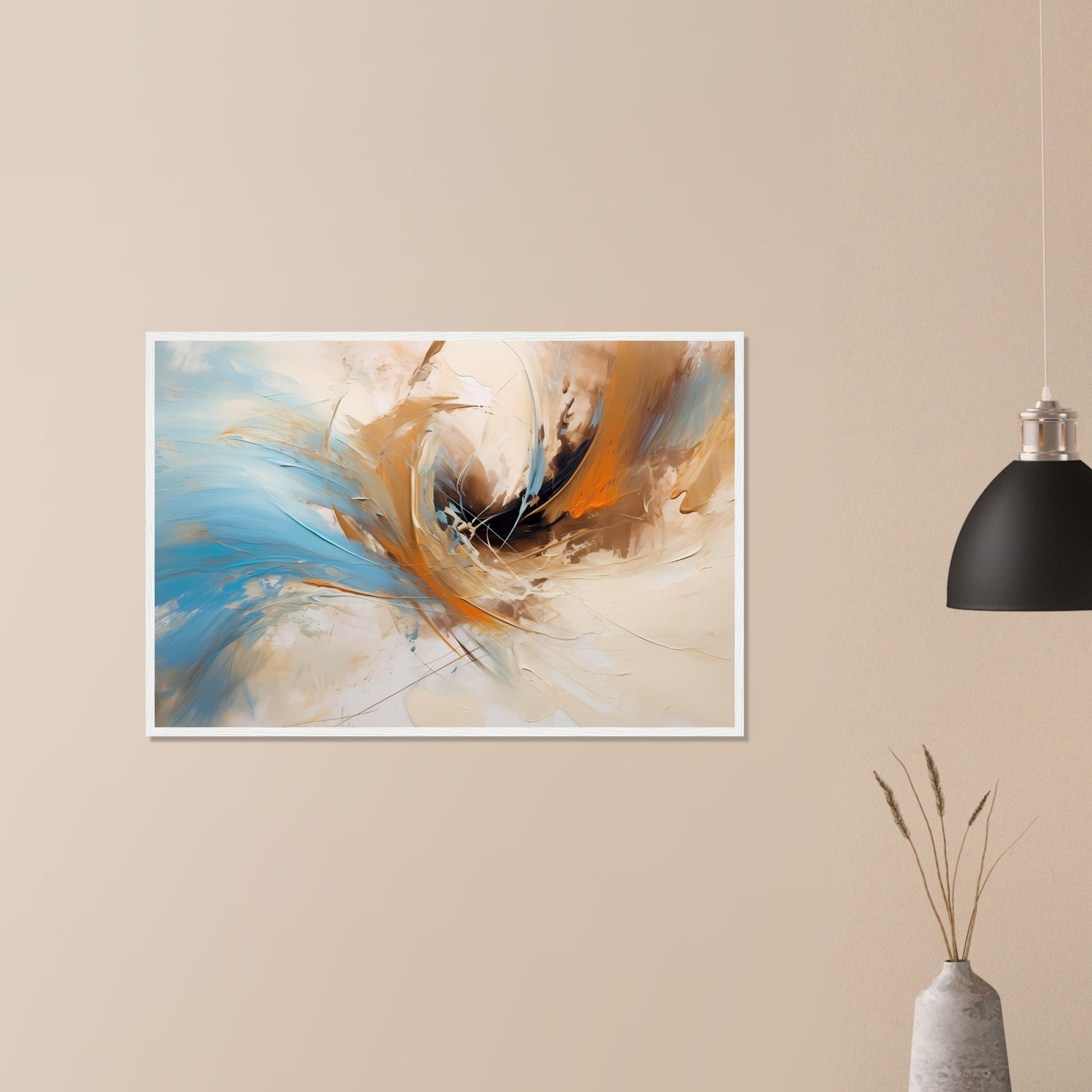 Whirlpool of Life - Poster mit Rahmen - Abstract Art - Poster Set mit Rahmen