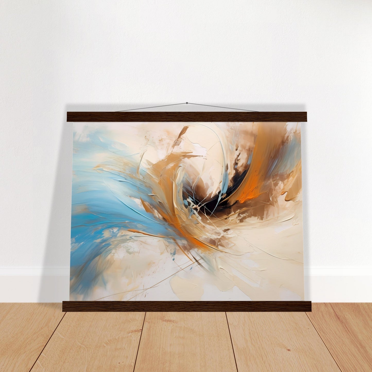 Whirlpool of Life - Poster mit Leisten - Abstract Art - Poster Set mit Holzleisten