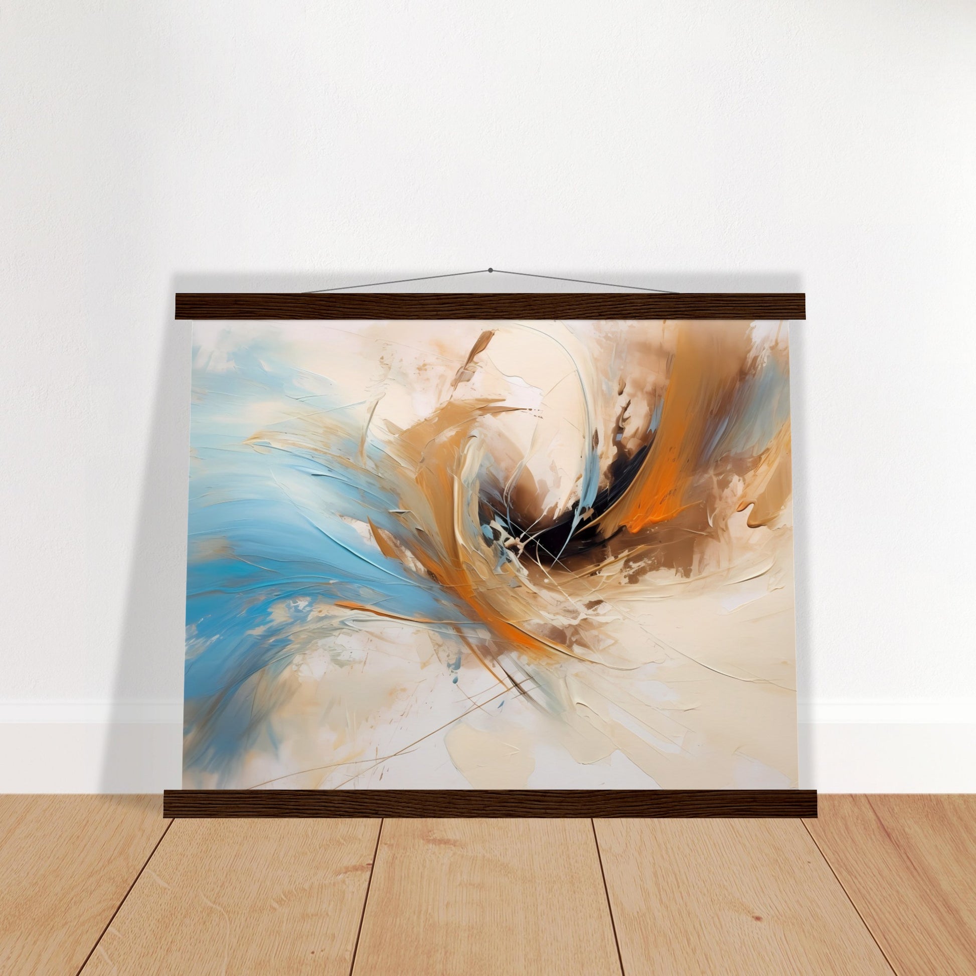 Whirlpool of Life - Poster mit Leisten - Abstract Art - Poster Set mit Holzleisten