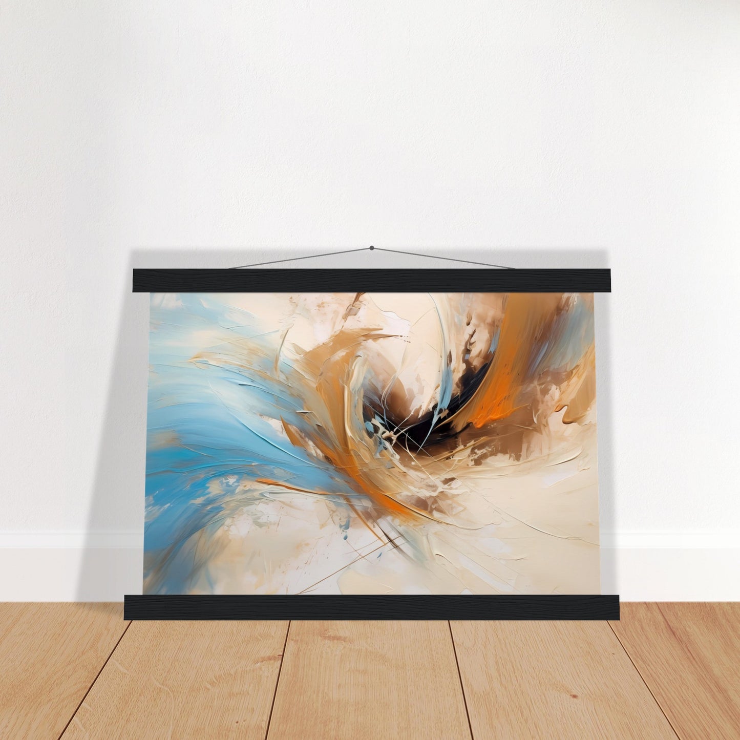 Whirlpool of Life - Poster mit Leisten - Abstract Art - Poster Set mit Holzleisten