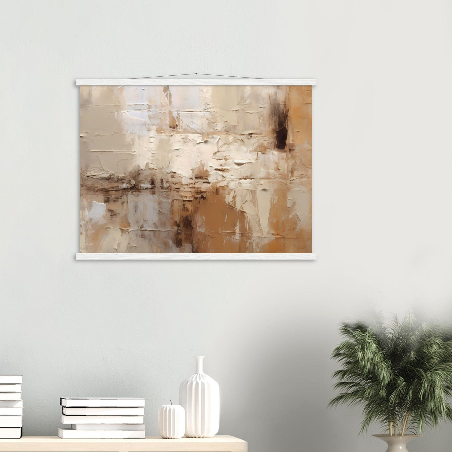 Symphony of Contrasts - Poster mit Leisten aus Holz - Abstract Art - Fine Art