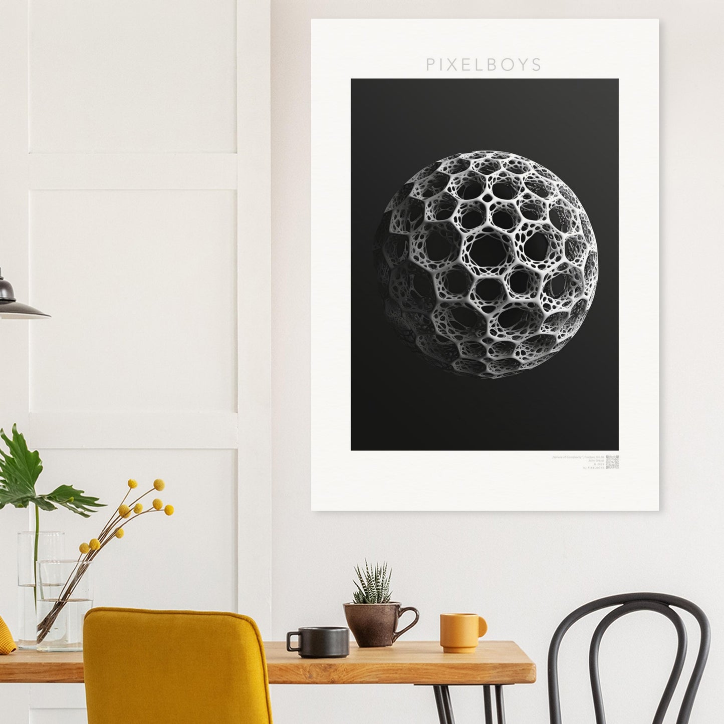 Poster mit Fraktalen - The Sphere of Complexity - John Grayst