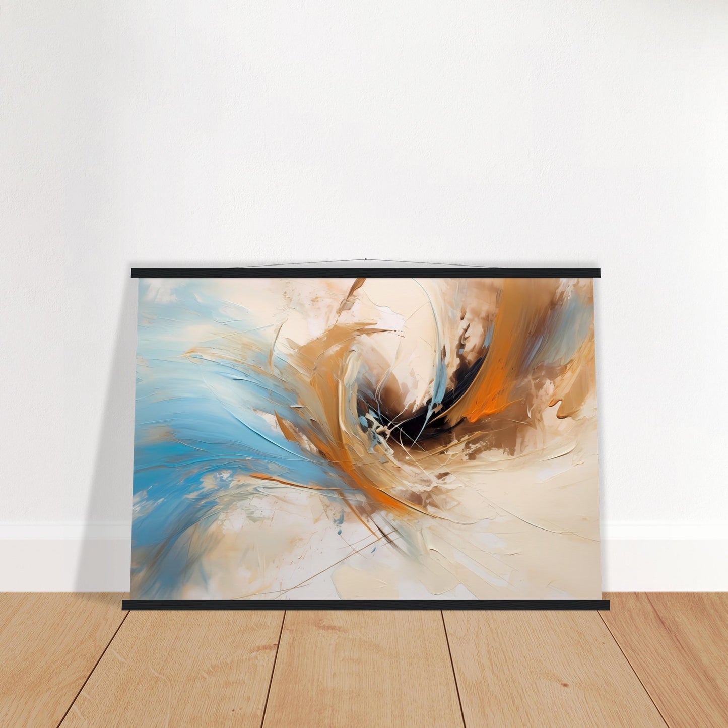 Whirlpool of Life - Poster mit Leisten - Abstract Art - Poster Set mit Holzleisten