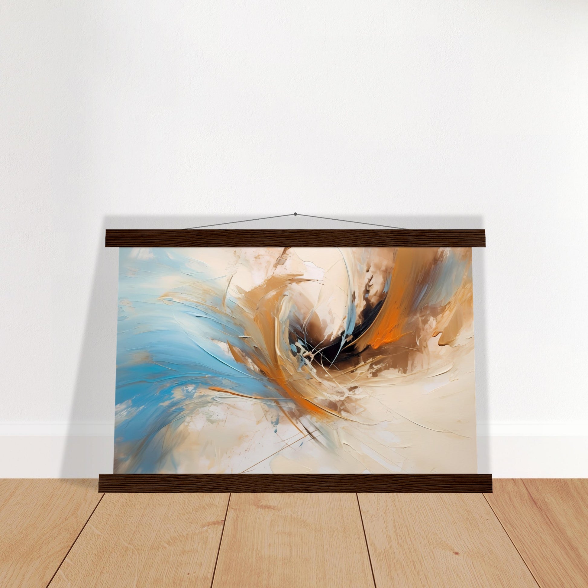 Whirlpool of Life - Poster mit Leisten - Abstract Art - Poster Set mit Holzleisten