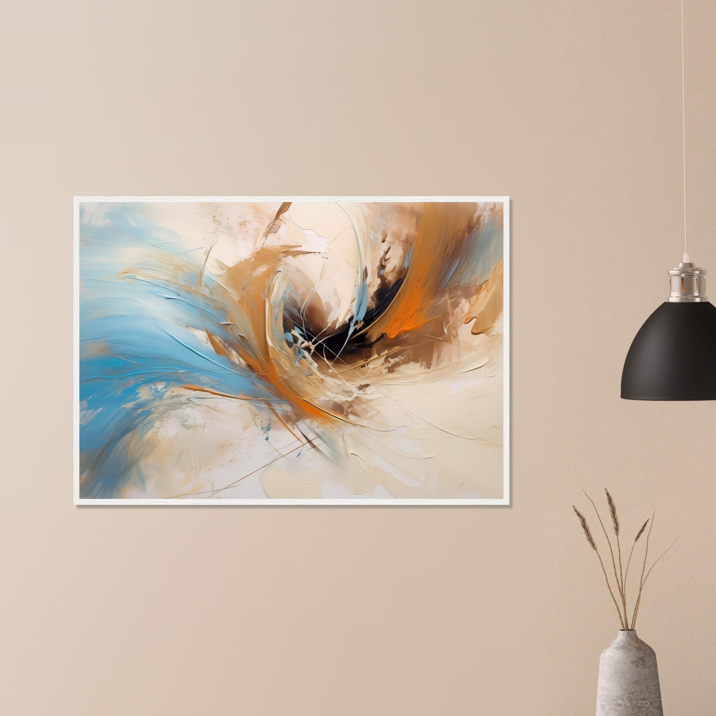 Whirlpool of Life - Poster mit Rahmen - Abstract Art - Poster Set mit Rahmen