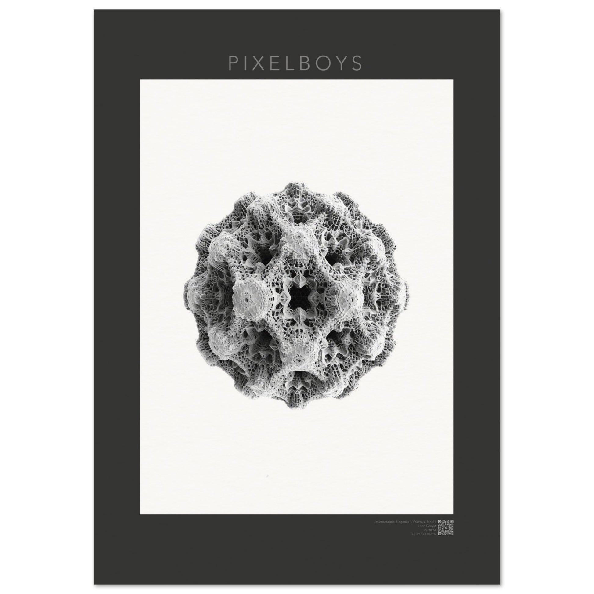 Poster mit Fraktalen - Poster - Microcosmic Elegance - John Grayst by Pixelboys