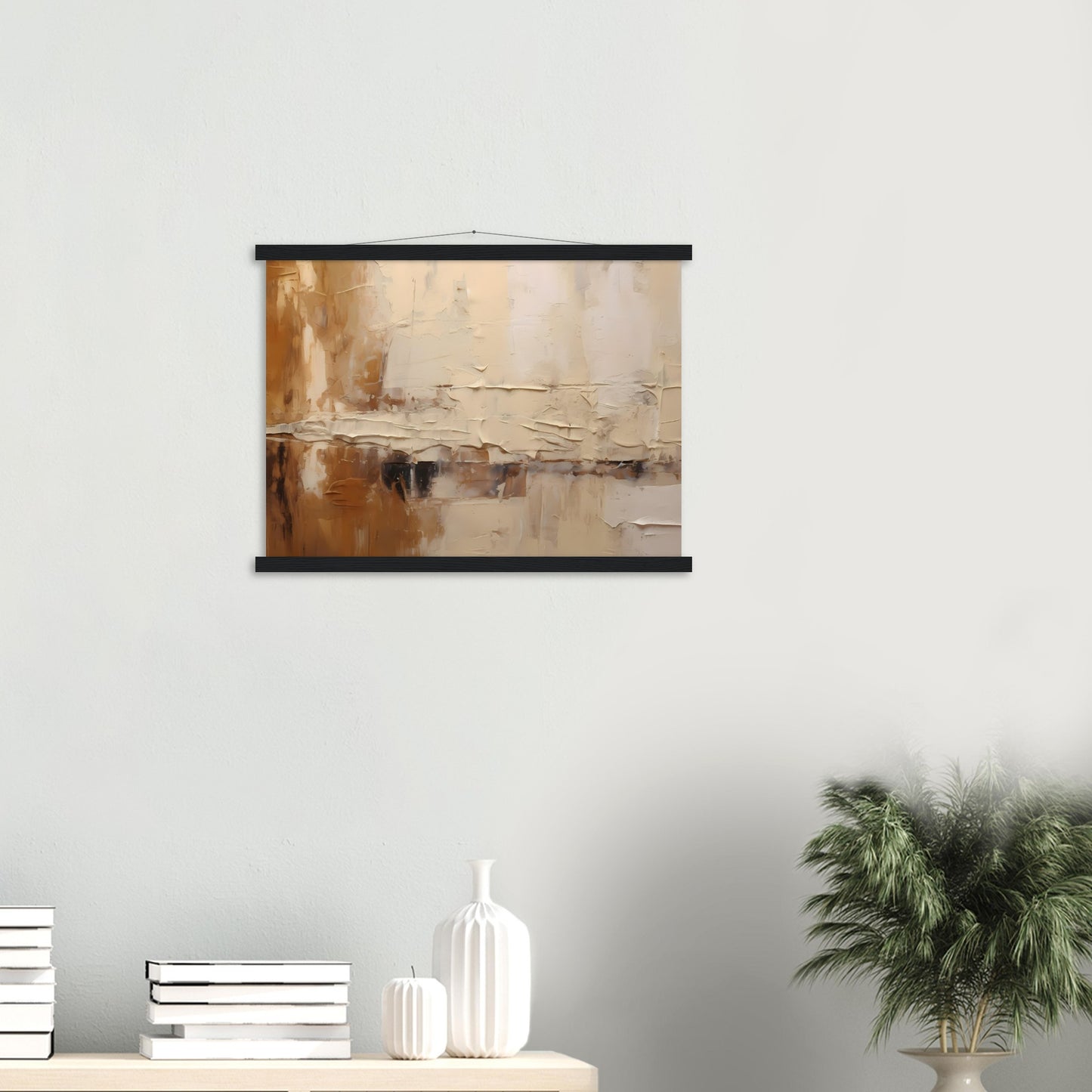 Wandbild Luminous Harmonies - Poster mit Bilderleisten aus Holz - Moderne abstrakte Kunst - Fineart - Abstrakte Kunstdrucke