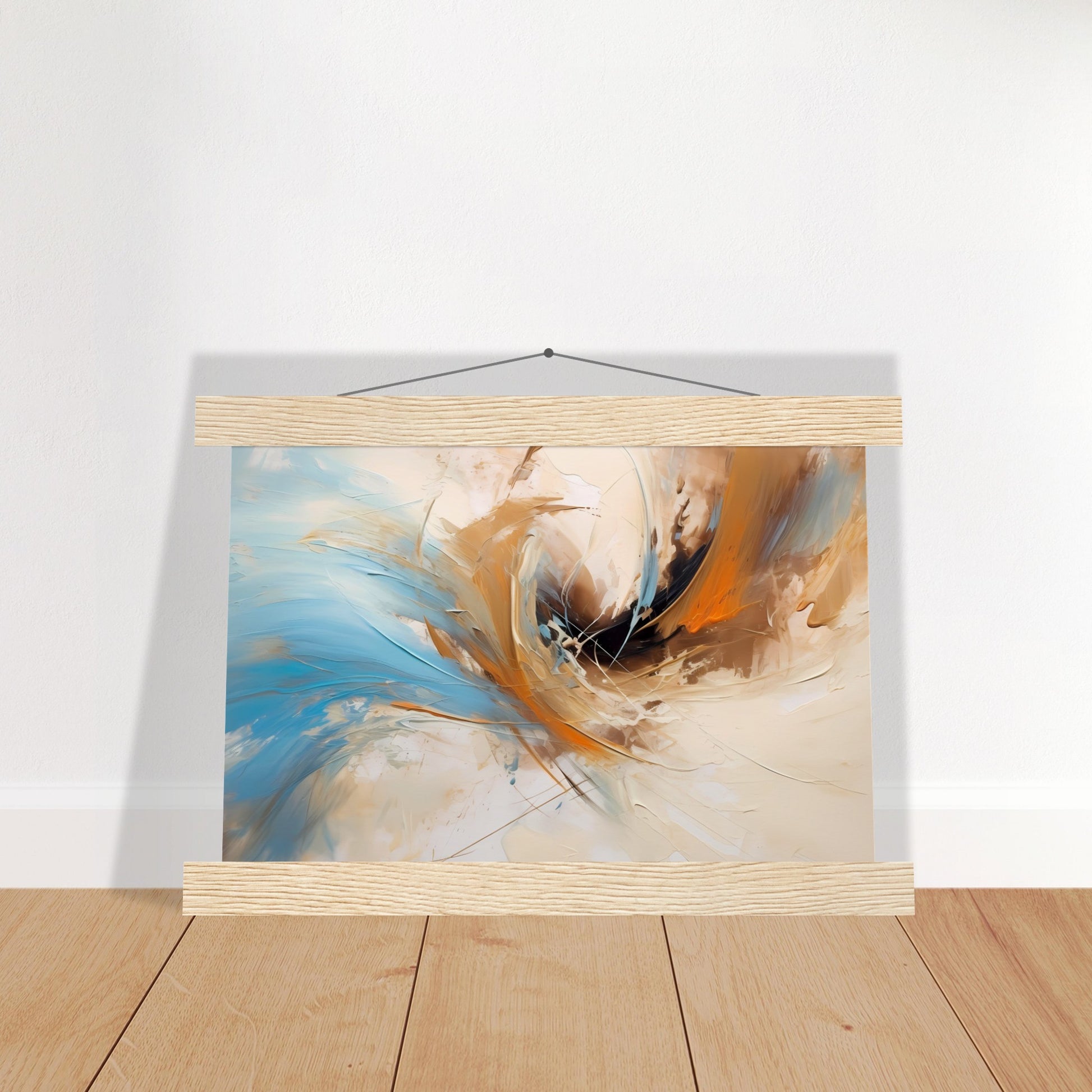 Whirlpool of Life - Poster mit Leisten - Abstract Art - Poster Set mit Holzleisten