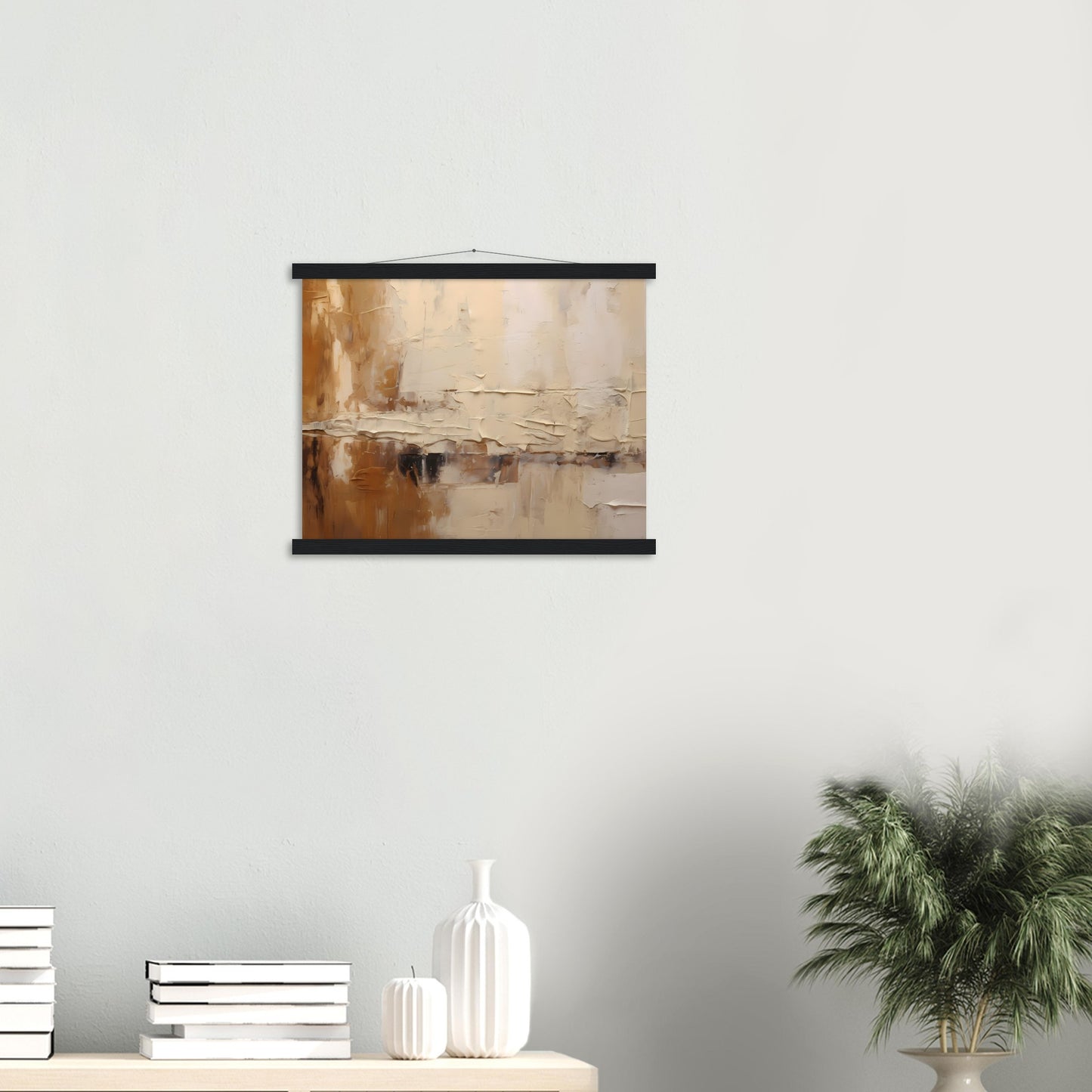 Wandbild Luminous Harmonies - Poster mit Bilderleisten aus Holz - Moderne abstrakte Kunst - Fineart - Abstrakte Kunstdrucke