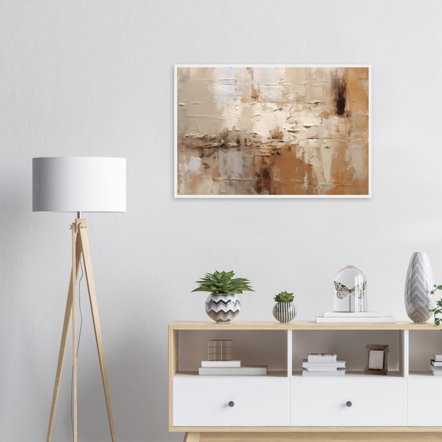 Symphony of Contrasts - Poster mit Rahmen - Abstract Art - Poster Holz Set mit Rahmen