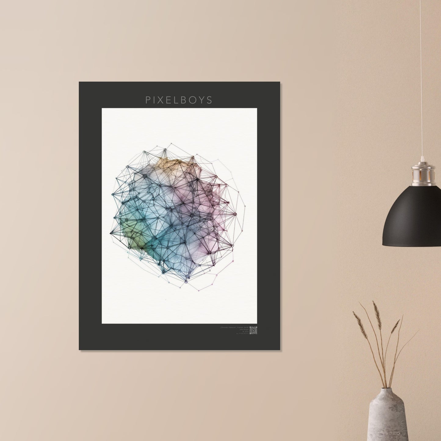 Fraktale Poster - Chromatic Network - John Grayst - Pixelboys