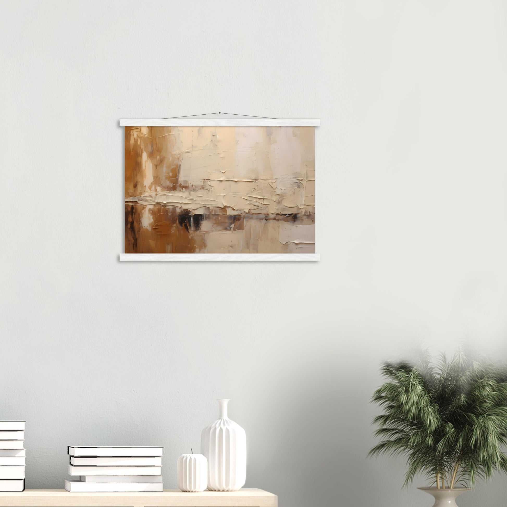 Wandbild Luminous Harmonies - Poster mit Bilderleisten aus Holz - Moderne abstrakte Kunst - Fineart - Abstrakte Kunstdrucke