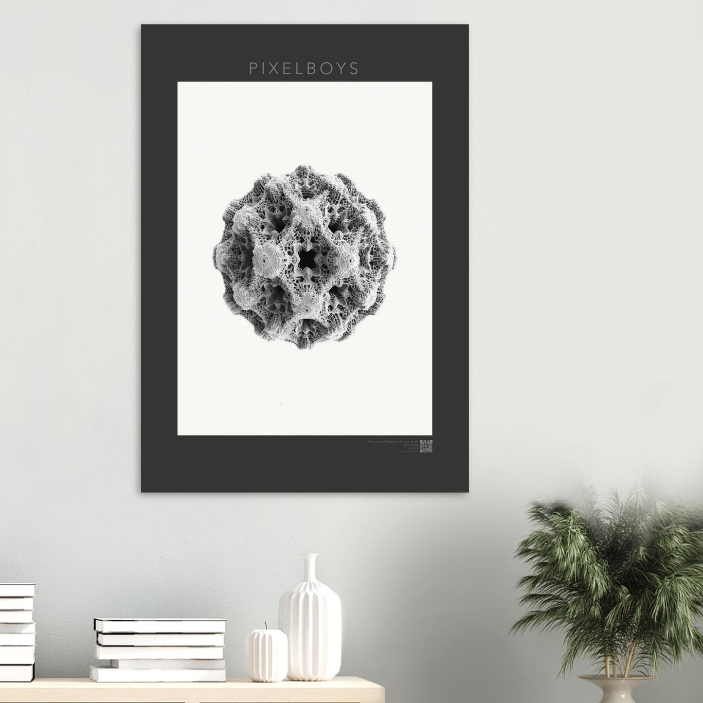 Poster mit Fraktalen - Poster - Microcosmic Elegance - John Grayst by Pixelboys