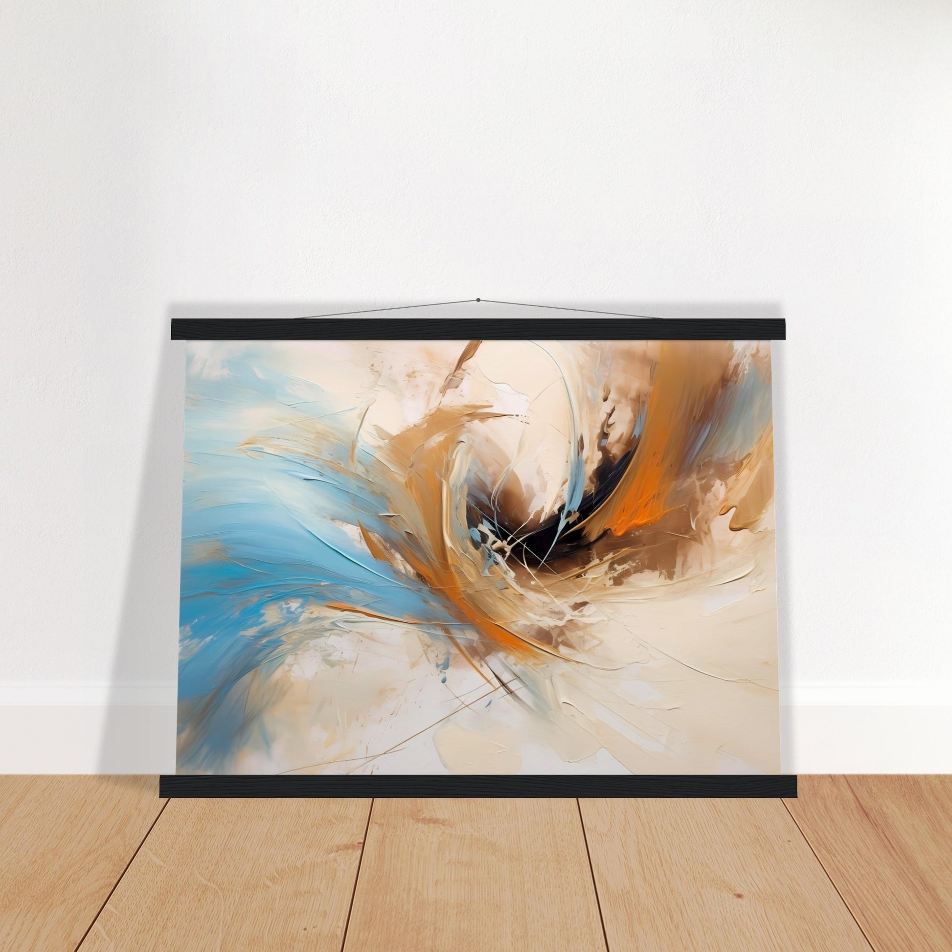 Whirlpool of Life - Poster mit Leisten - Abstract Art - Poster Set mit Holzleisten