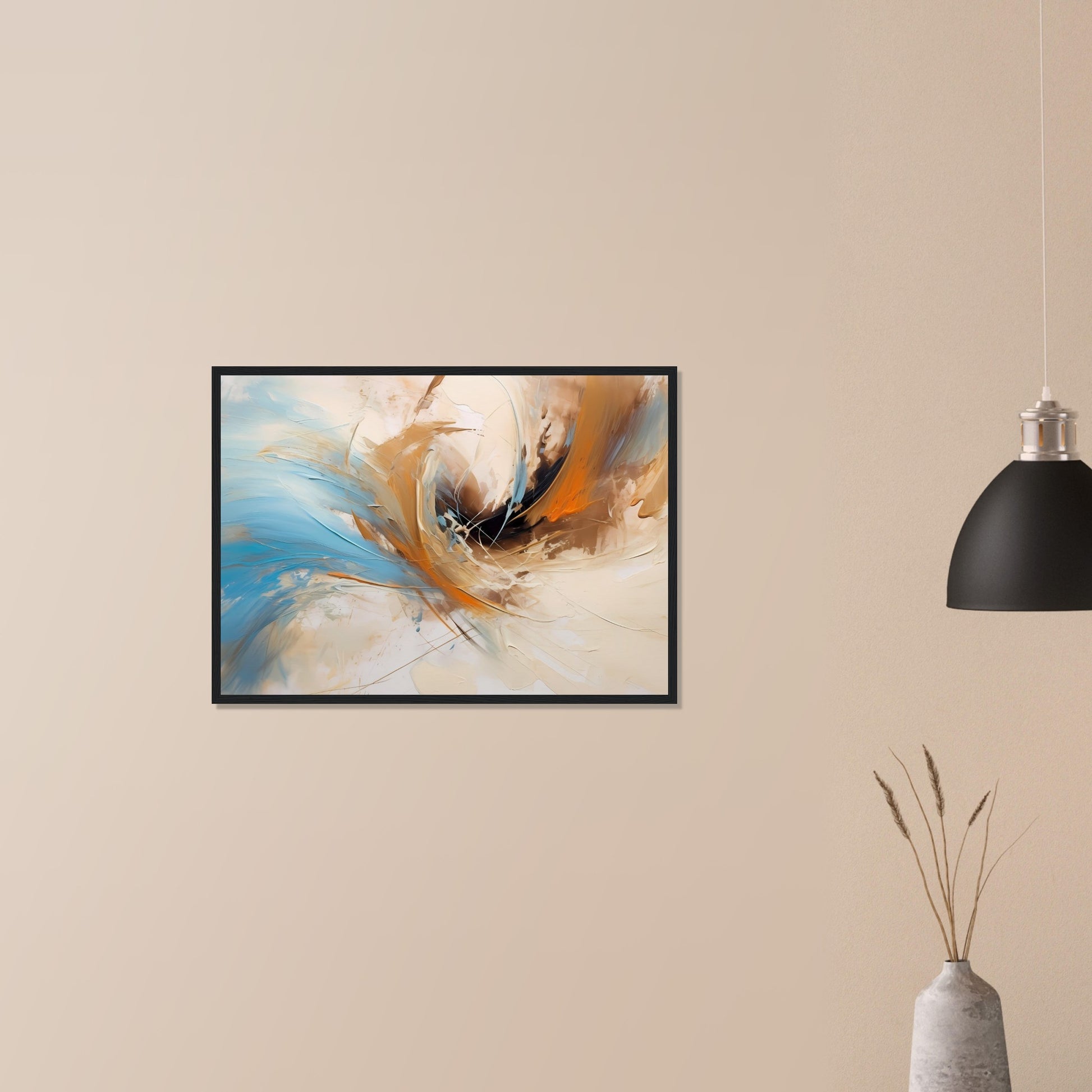 Whirlpool of Life - Poster mit Rahmen - Abstract Art - Poster Set mit Rahmen