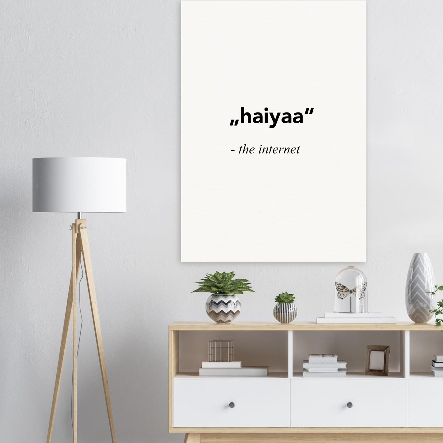 haiyaa - the Internet (white) - Poster in Museumsqualität - Poster mit Motivationssprüchen - Fineart - Black Background