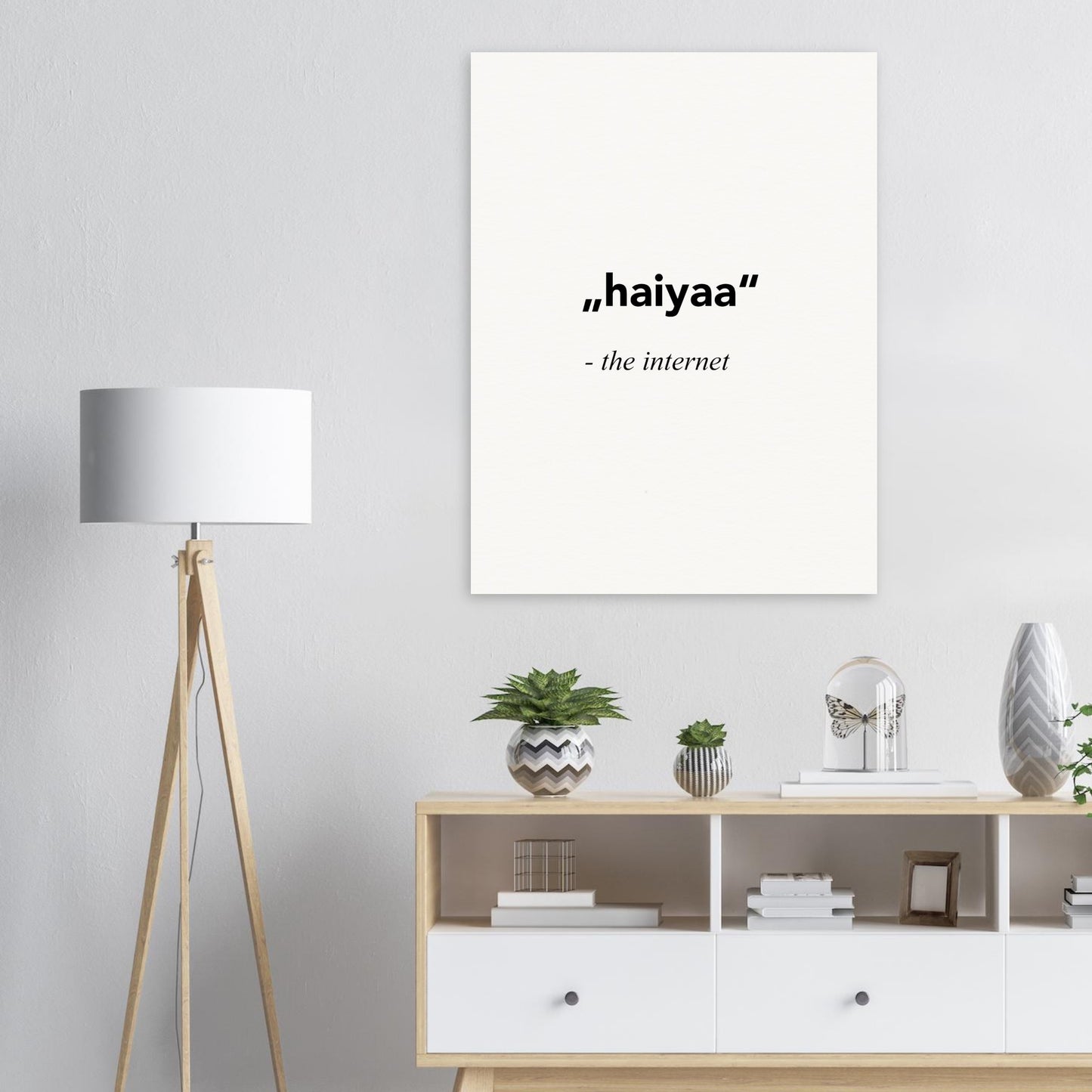 haiyaa - the Internet (white) - Poster in Museumsqualität - Poster mit Motivationssprüchen - Fineart - Black Background