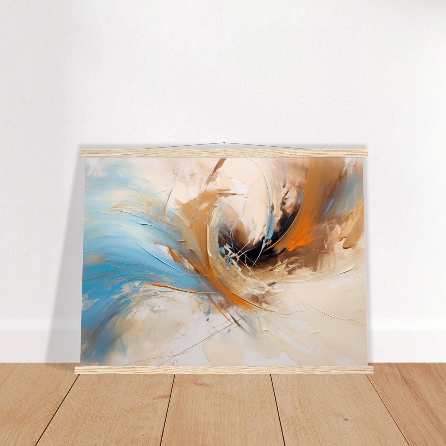 Whirlpool of Life - Poster mit Leisten - Abstract Art - Poster Set mit Holzleisten