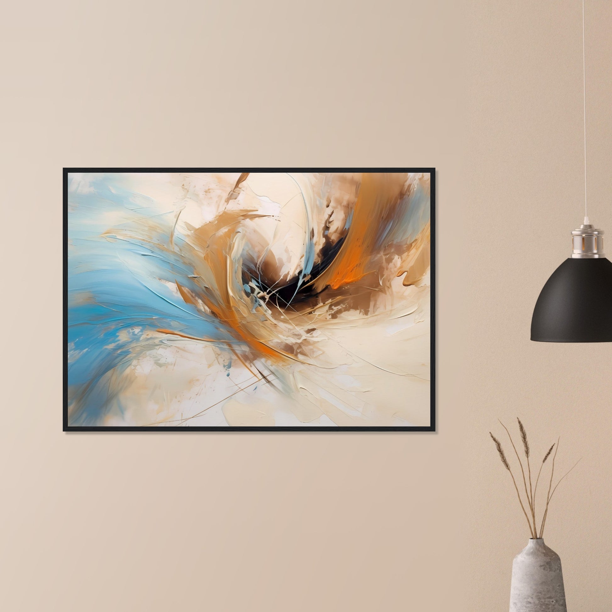 Whirlpool of Life - Poster mit Rahmen - Abstract Art - Poster Set mit Rahmen