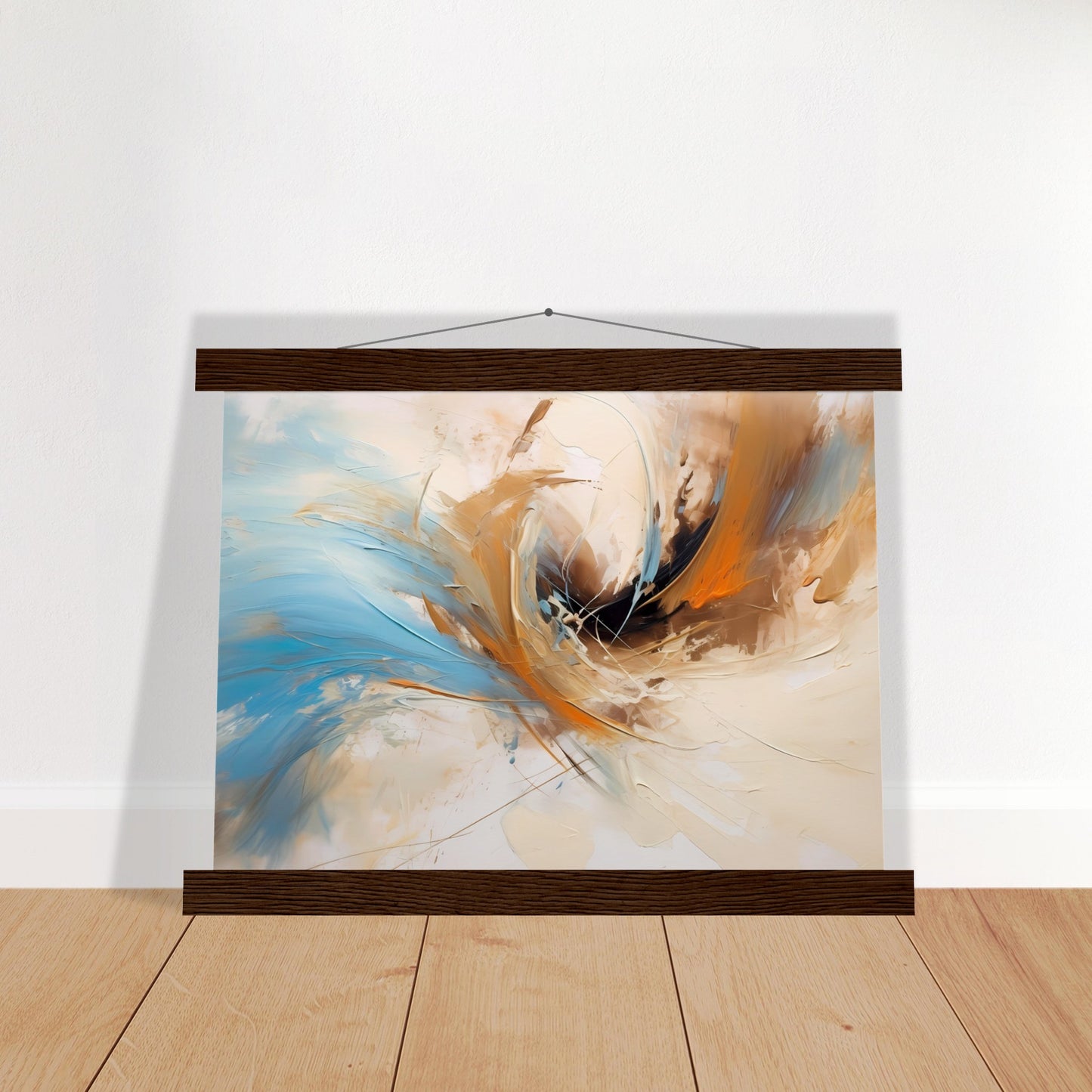 Whirlpool of Life - Poster mit Leisten - Abstract Art - Poster Set mit Holzleisten