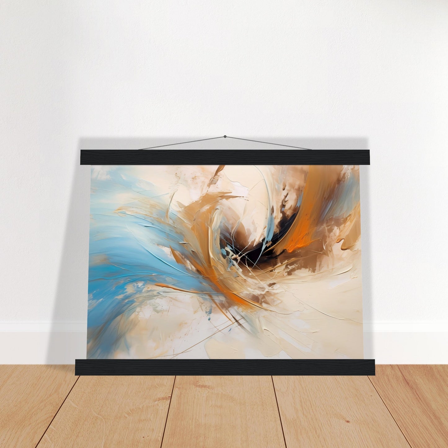 Whirlpool of Life - Poster mit Leisten - Abstract Art - Poster Set mit Holzleisten