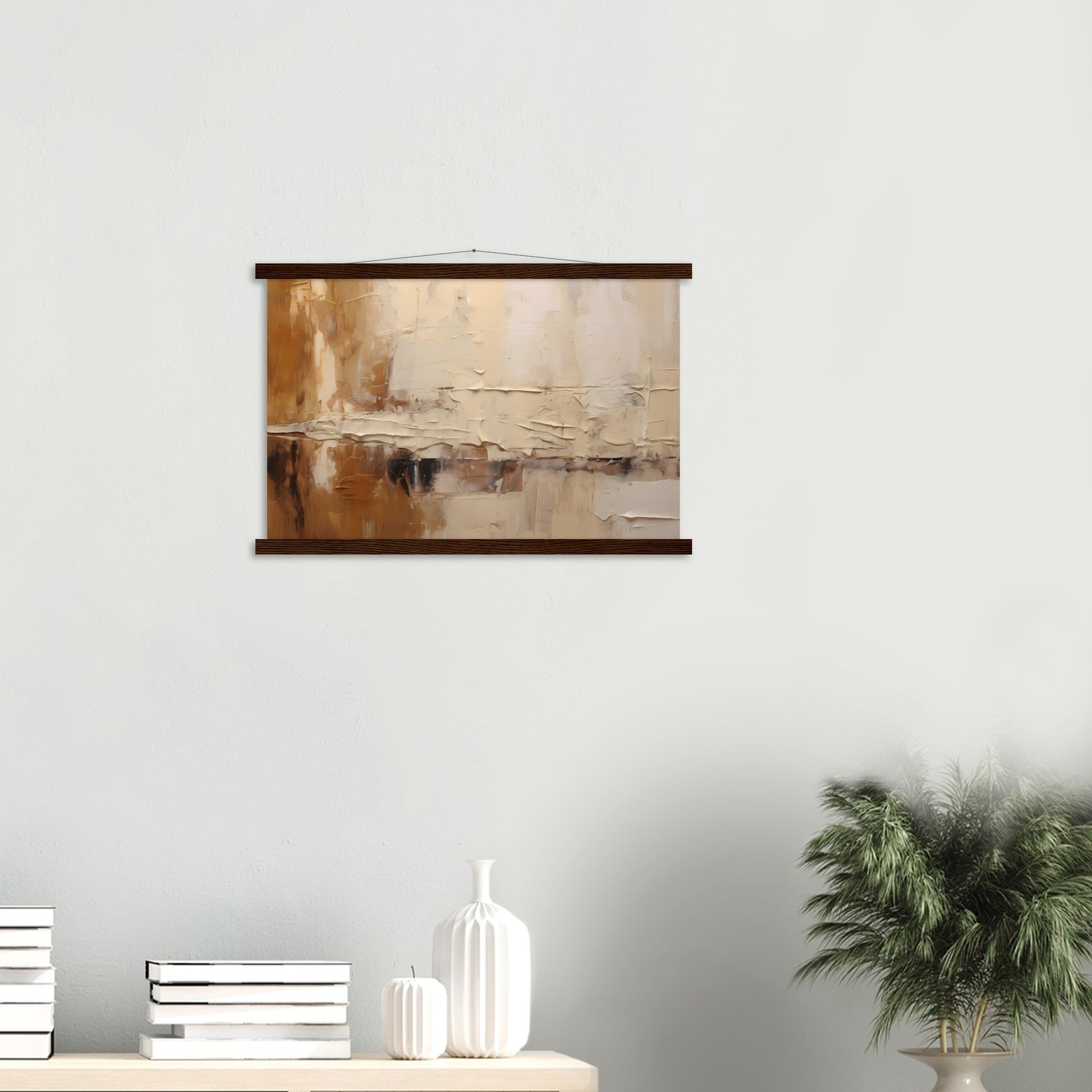 Wandbild Luminous Harmonies - Poster mit Bilderleisten aus Holz - Moderne abstrakte Kunst - Fineart - Abstrakte Kunstdrucke