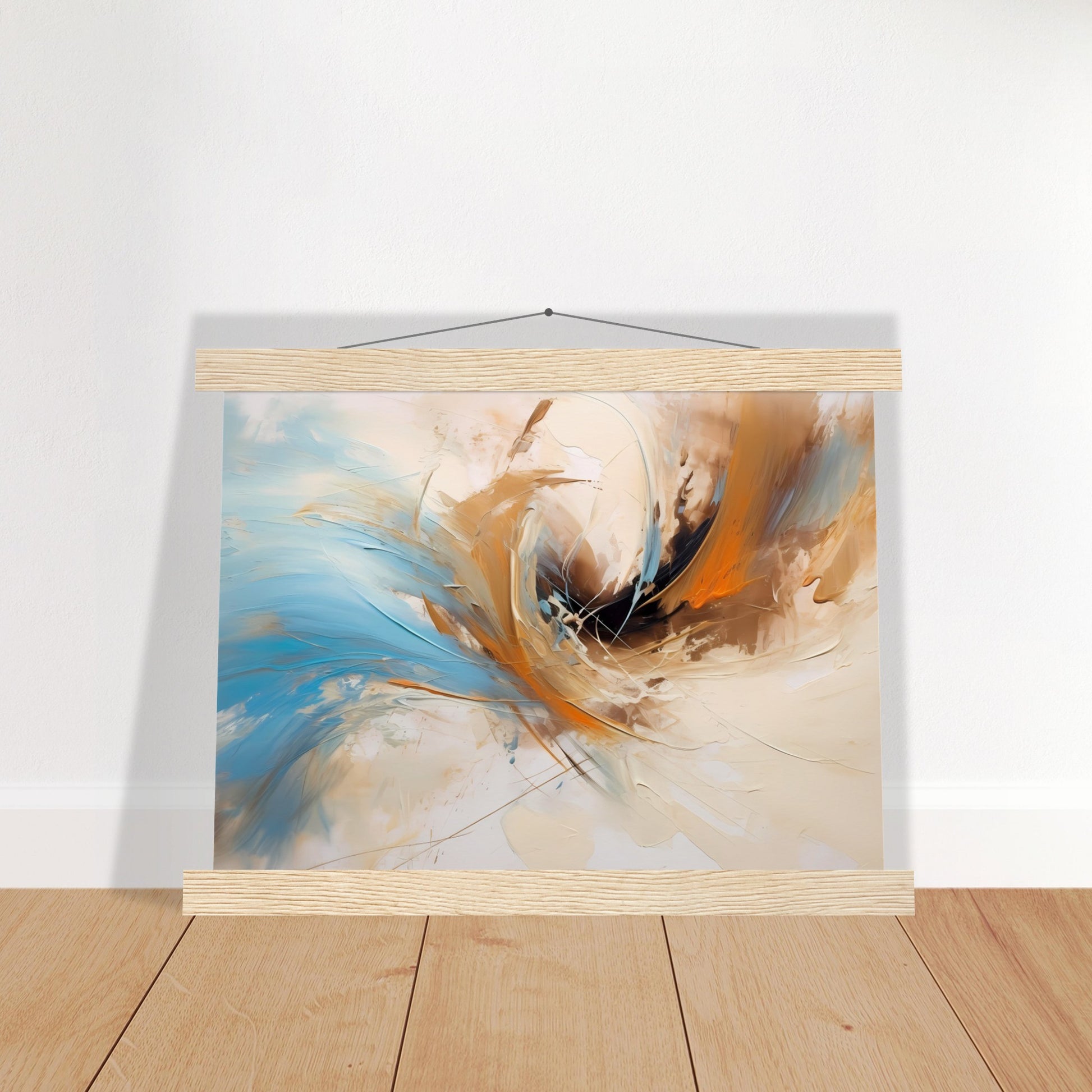 Whirlpool of Life - Poster mit Leisten - Abstract Art - Poster Set mit Holzleisten