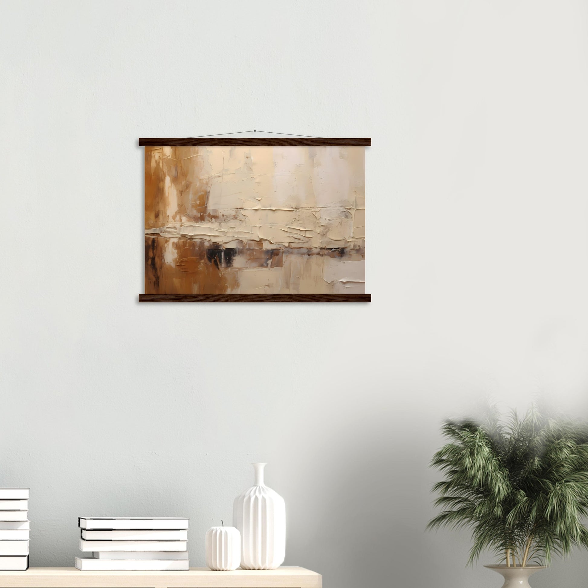 Wandbild Luminous Harmonies - Poster mit Bilderleisten aus Holz - Moderne abstrakte Kunst - Fineart - Abstrakte Kunstdrucke